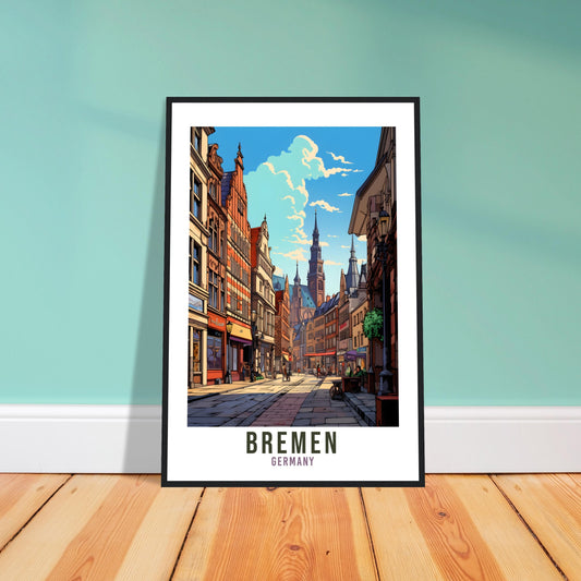Bremen Germany Travel Print Wall Art Bremen Wall Hanging Home Décor Bremen Gift Art Lovers Germany Art Lover Gift Print Bremen German Print