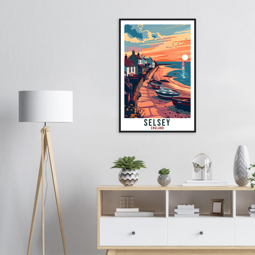 Selsey Travel Print Wall Art Selsey Wall Hanging Home Living Décor Selsey Gift Art Lovers Gift UK Artwork Gift Print England Travel Poster