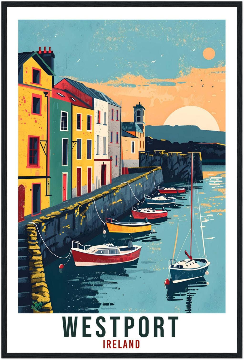 Westport Travel Print Ireland Wall Art Wall Hanging Home Living Décor Westport Gift Art Lovers Gift Irish Artwork Gift Ireland Travel Poster