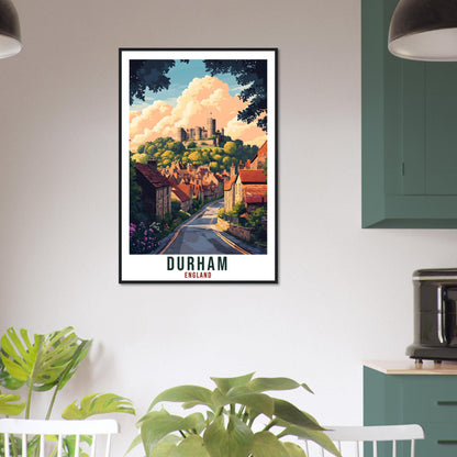 Durham Travel Print England Home Decor Durham Wall Art Gift Wall Hanging Art Lover Durham Northern England Artwork Travel Poster Travel Art