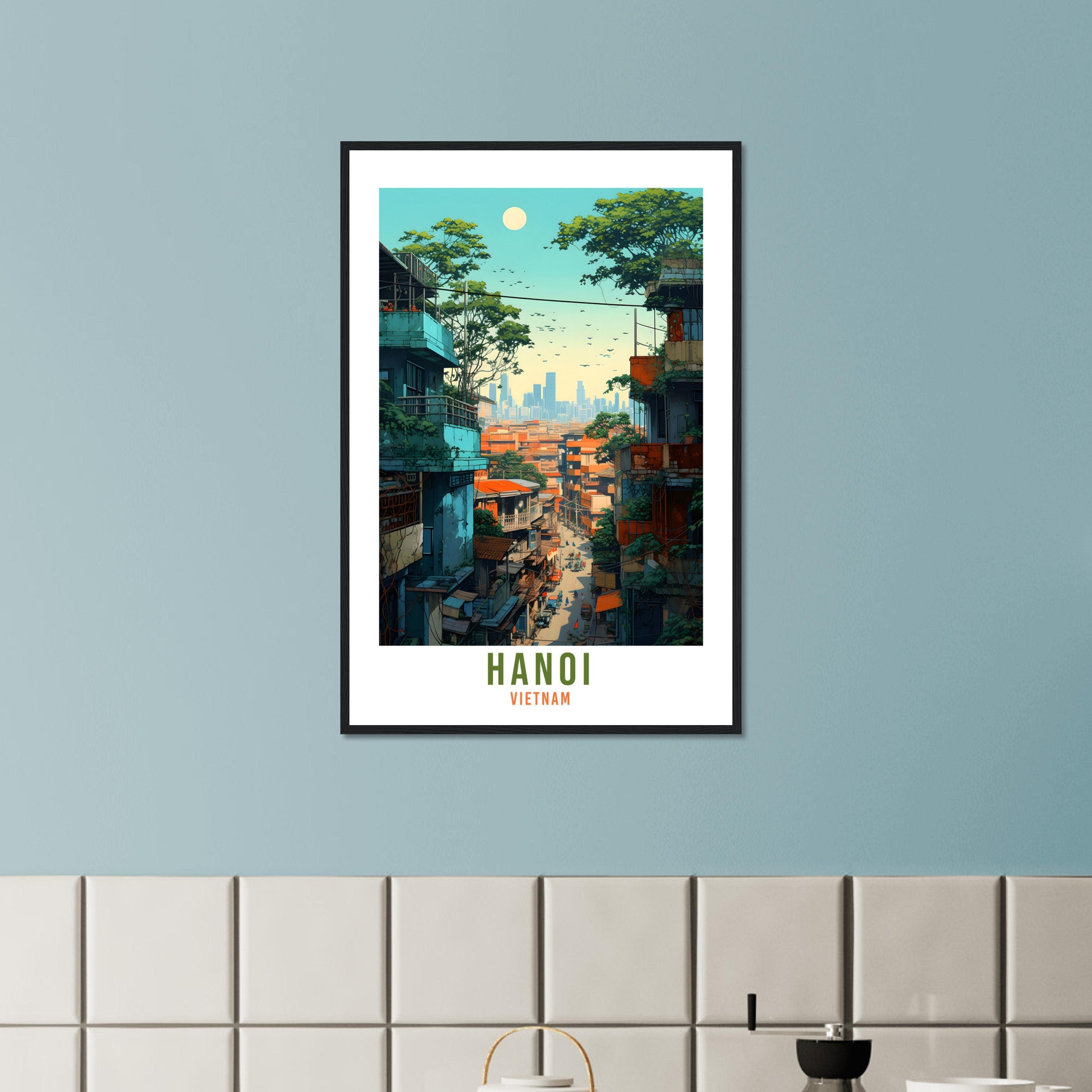 Hanoi Vietnam Travel Print Wall Art Hanoi Wall Hanging Home Décor Hanoi Gift Art Lovers Vietnam Art Lover Gift Print Hanoi Vietnam Print