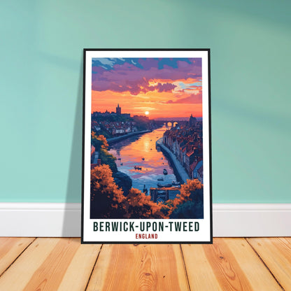 Berwick-Upon-Tweed Travel Print England Wall Art Gift Wall Hanging Art Lover Berwick-Upon-Tweed England Republic Artwork Travel Poster UK