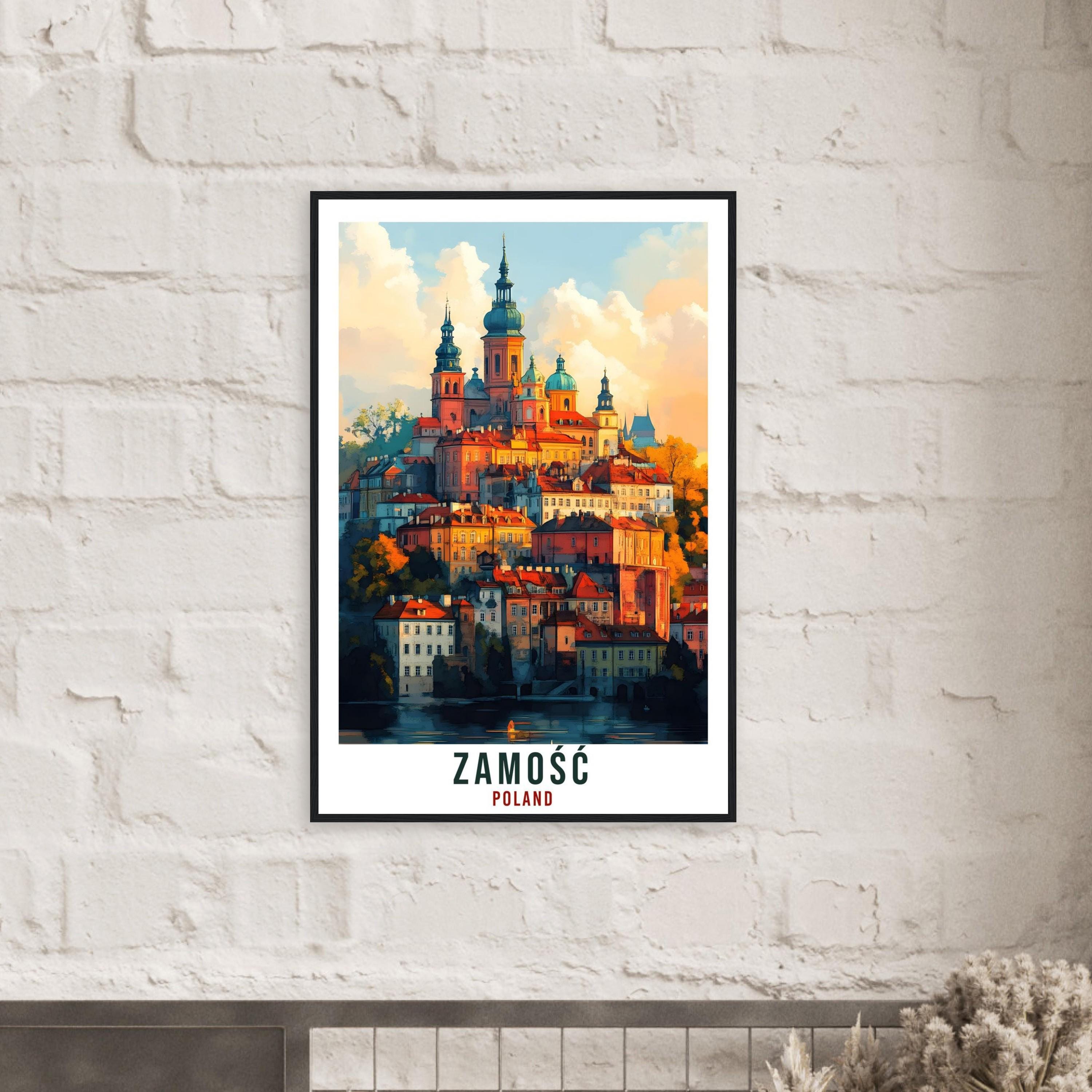 Zamość Travel Print Poland Home Decor Zamość Wall Art Gift Wall Hanging Art Lover Zamość Polish Artwork Travel Poster Poland Travel Art