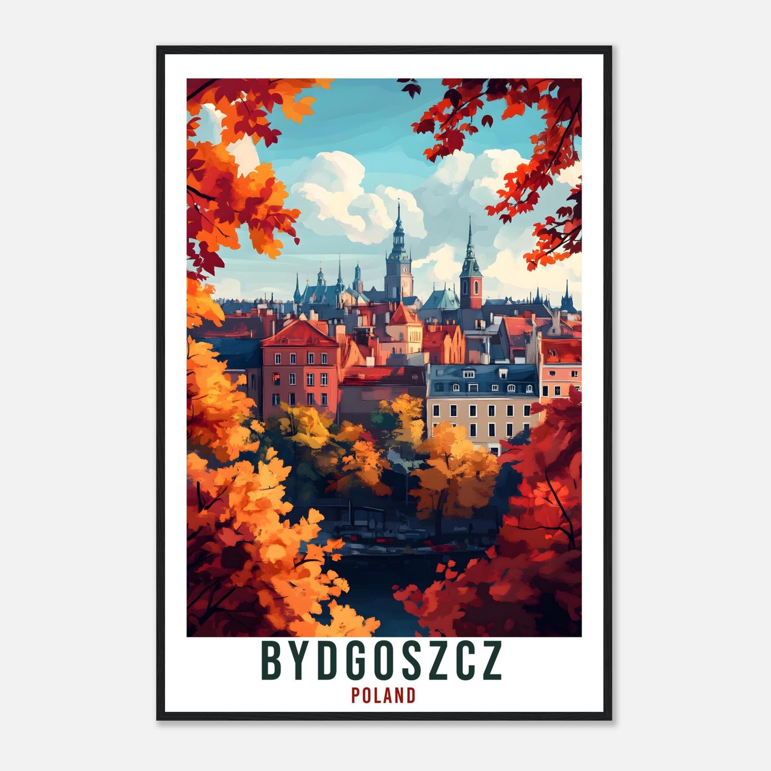 Bydgoszcz Travel Print Poland Home Decor Bydgoszcz Wall Art Gift Wall Hanging Art Lover Bydgoszcz Polish Artwork Travel Poster Poland Travel