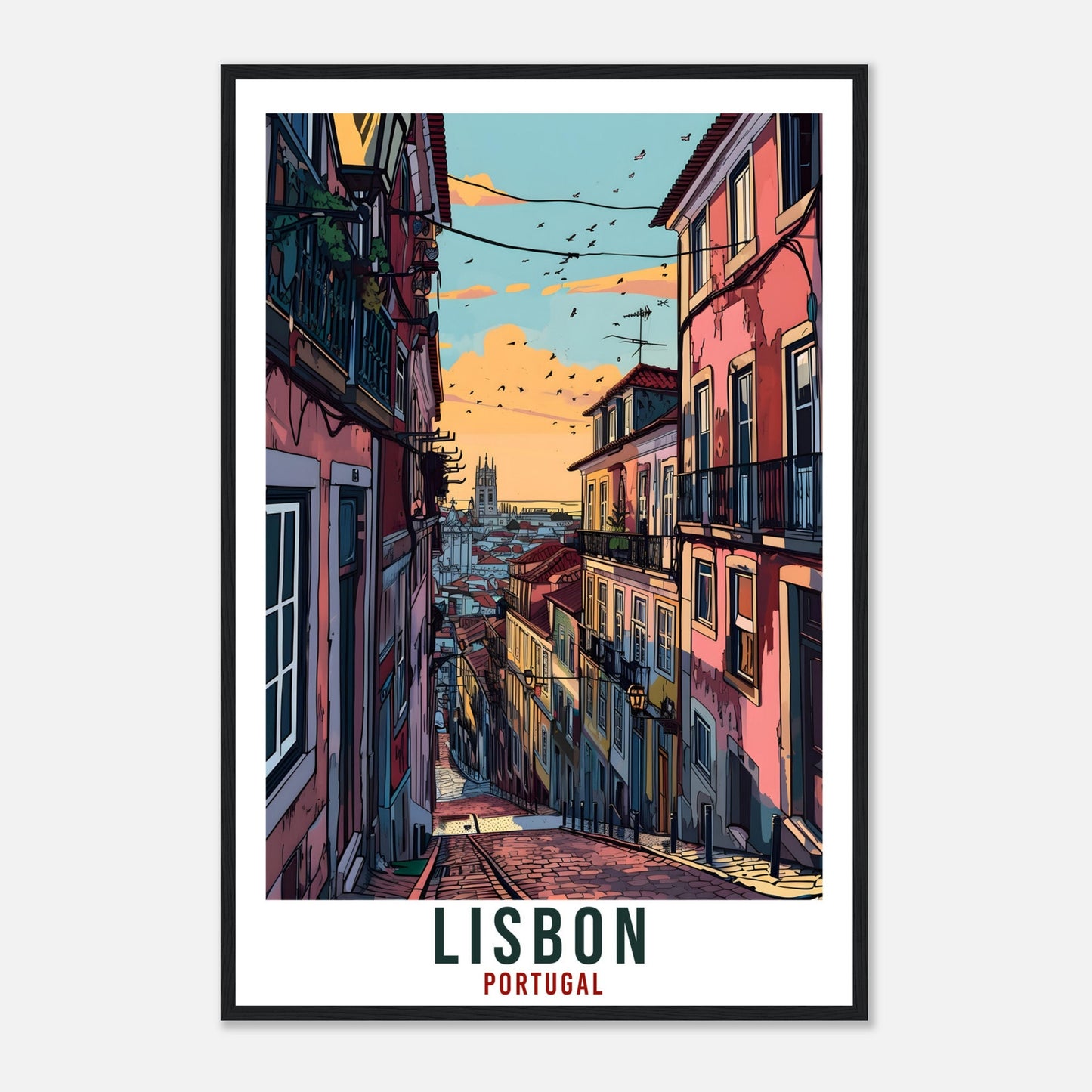 Lisbon Travel Print Wall Art Lisbon Portugal Wall Hanging Artwork Lisbon Art Gifts LisbonTravel Poster Portugal Home Decor Art Lovers Gift