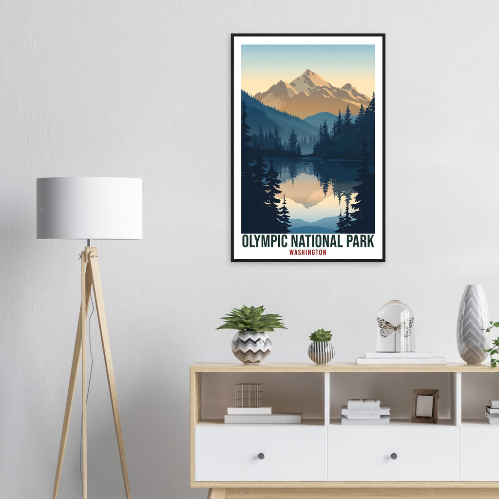 Olympic National Park Washington USA Travel Print Wall Art Wall Hanging Home Décor Washington Gift Travel Art USA  Artwork Travel Poster