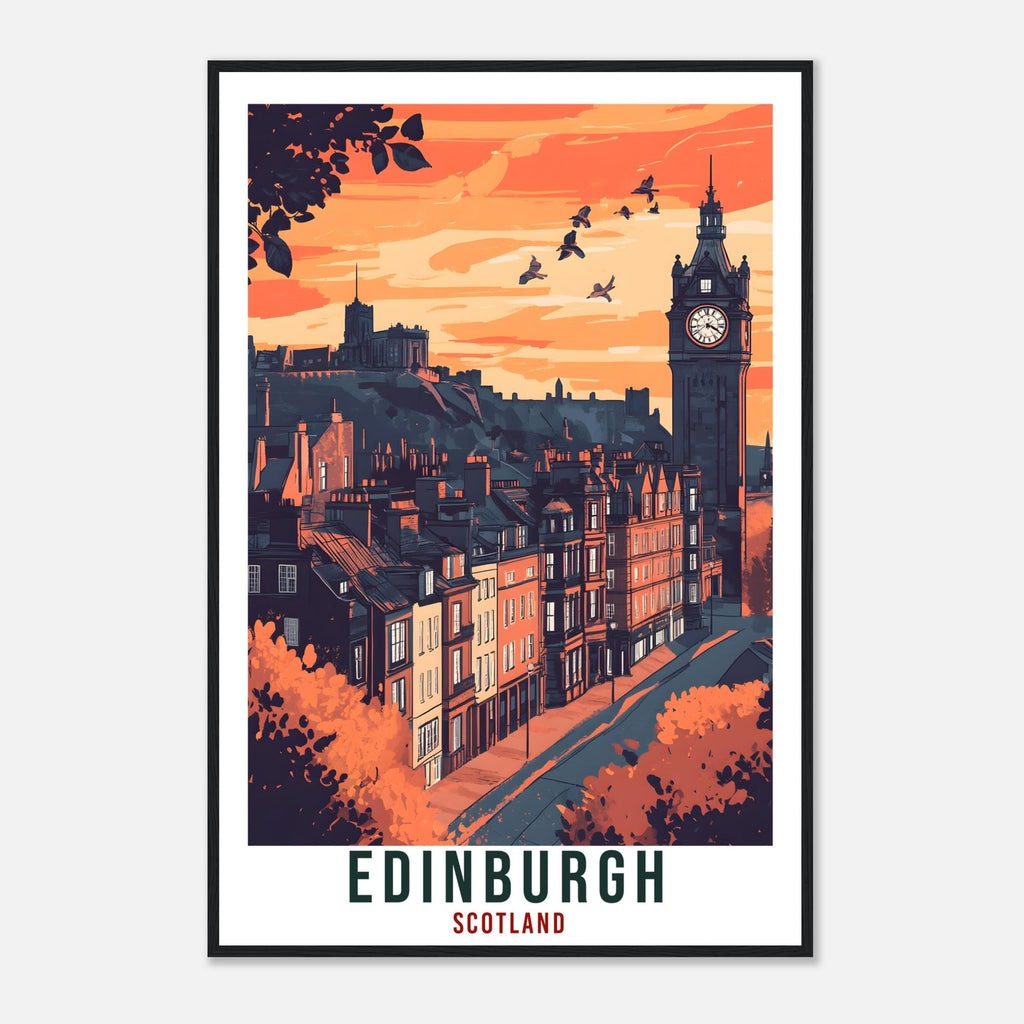 Edinburgh Travel Print Scotland Decor Edinburgh Wall Art Wall Hanging Art Lover Scotland Artwork Travel Poster Edinburgh City Travel Art