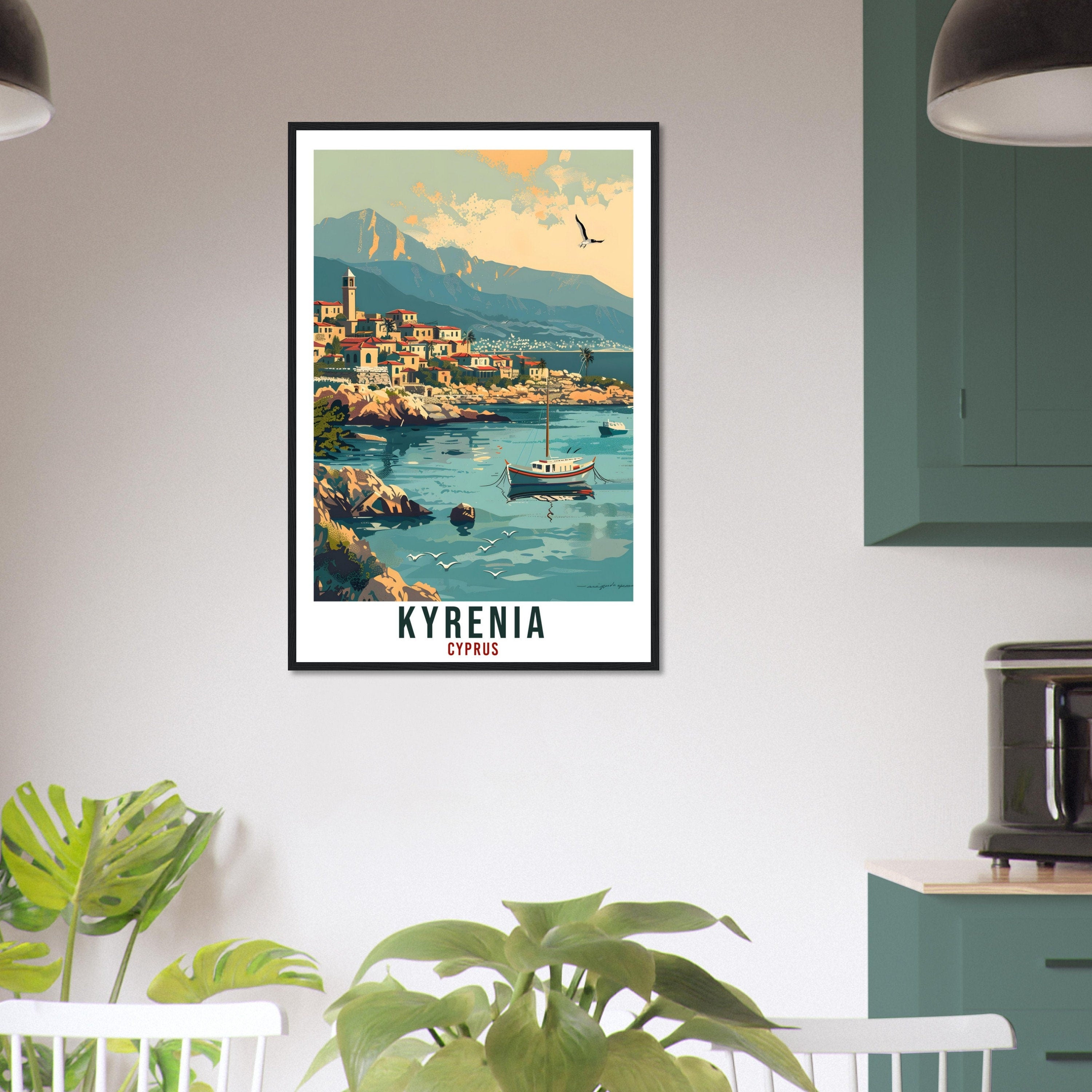 Kyrenia Cyprus Travel Print Cyprus Wall Art Wall Hanging Home Décor Kyrenia Gift Cyprus Landmark Artwork Gift Cyprus Holiday Travel Poster