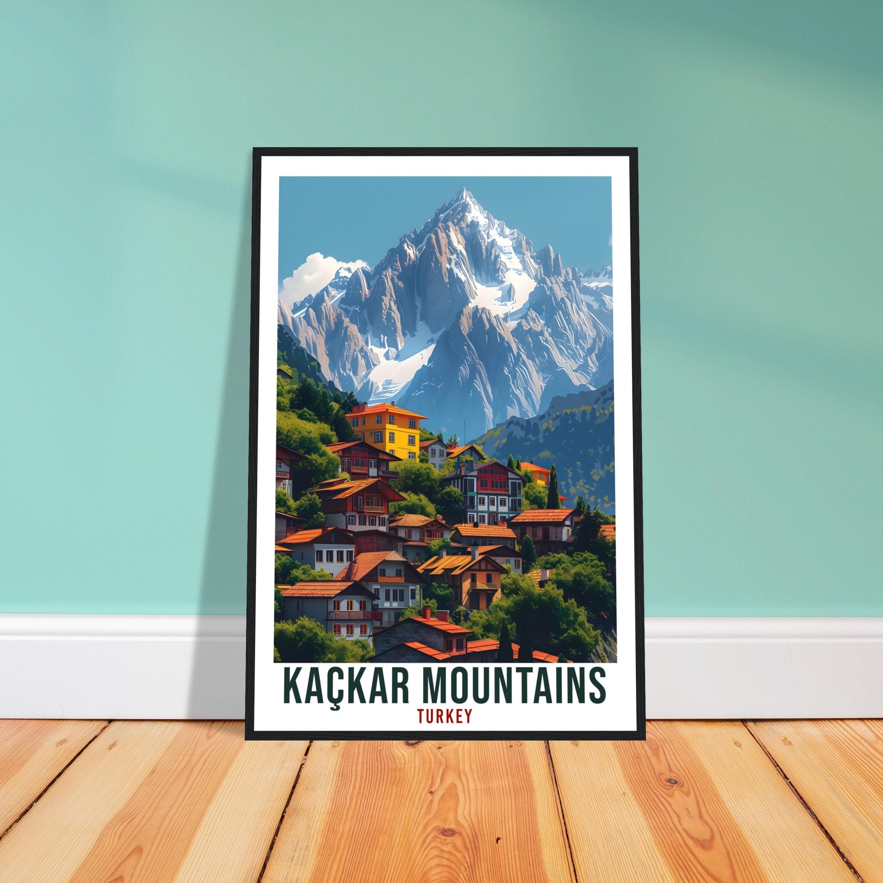 Kaçkar Mountains Travel Print Turkey Home Decor Turkish Wall Art Gift Wall Hanging Art Lover Turkey Artwork Kaçkar Mountains Travel Poster