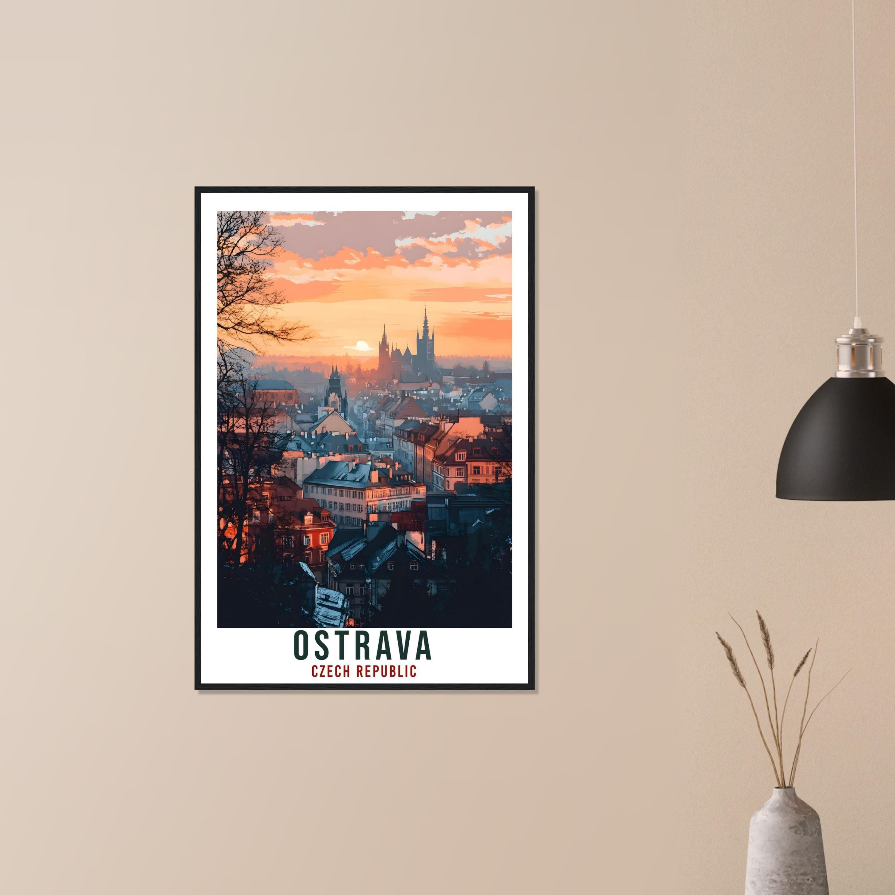 Ostrava Travel Print Czechia Home Decor Ostrava Wall Art Gift Wall Hanging Art Lover Ostrava Czech Republic Artwork Travel Poster Travel Art