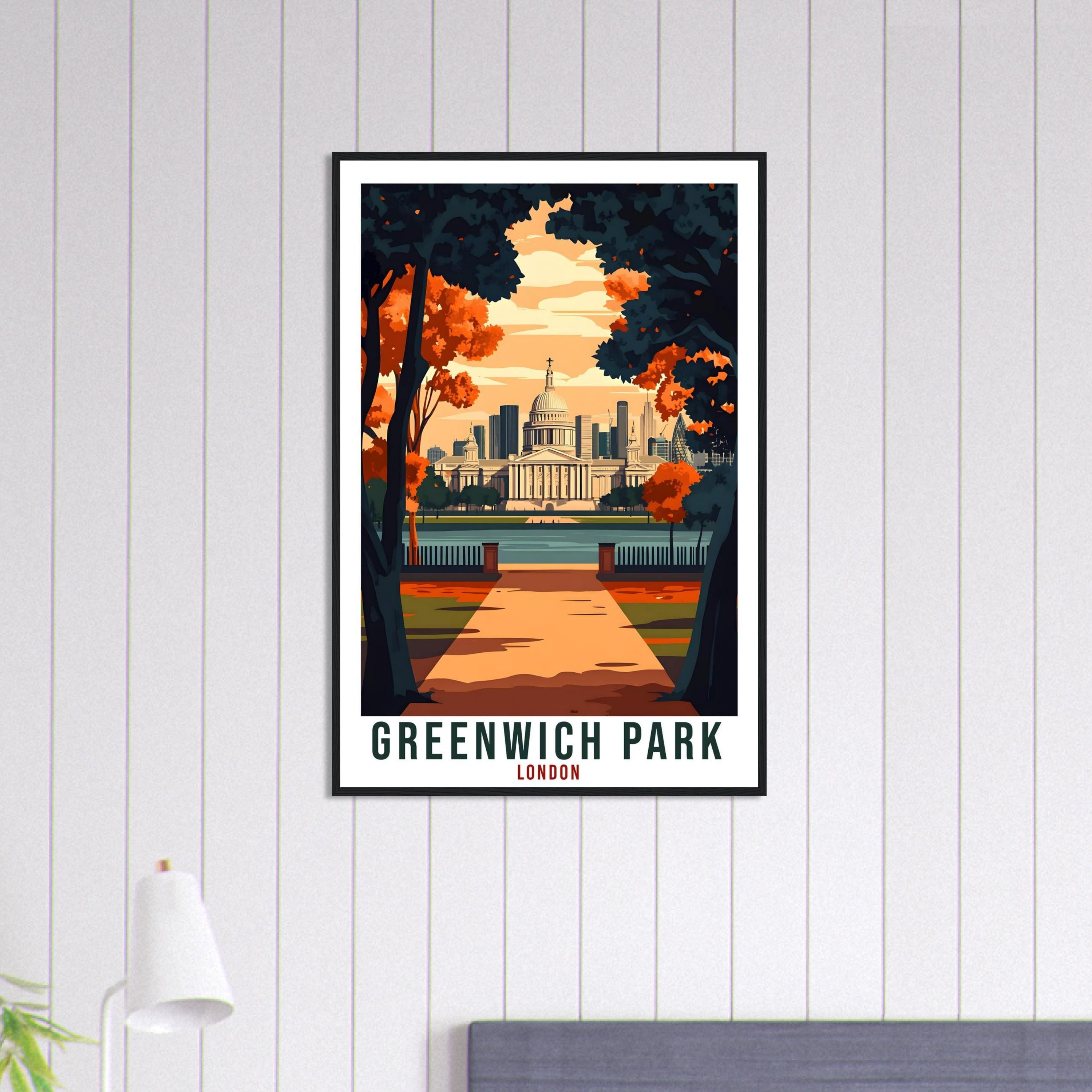 Greenwich Park London Travel Print England Decor PLACE Wall Art Gift Wall Hanging Art Lover Greenwich Park London Artwork Travel Poster Art