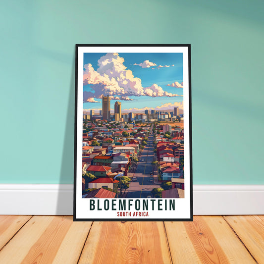 Bloemfontein South Africa Travel Print Wall Art Wall Hanging Home Décor Bloemfontein Gift Art Lovers Artwork Gift Print South African Poster