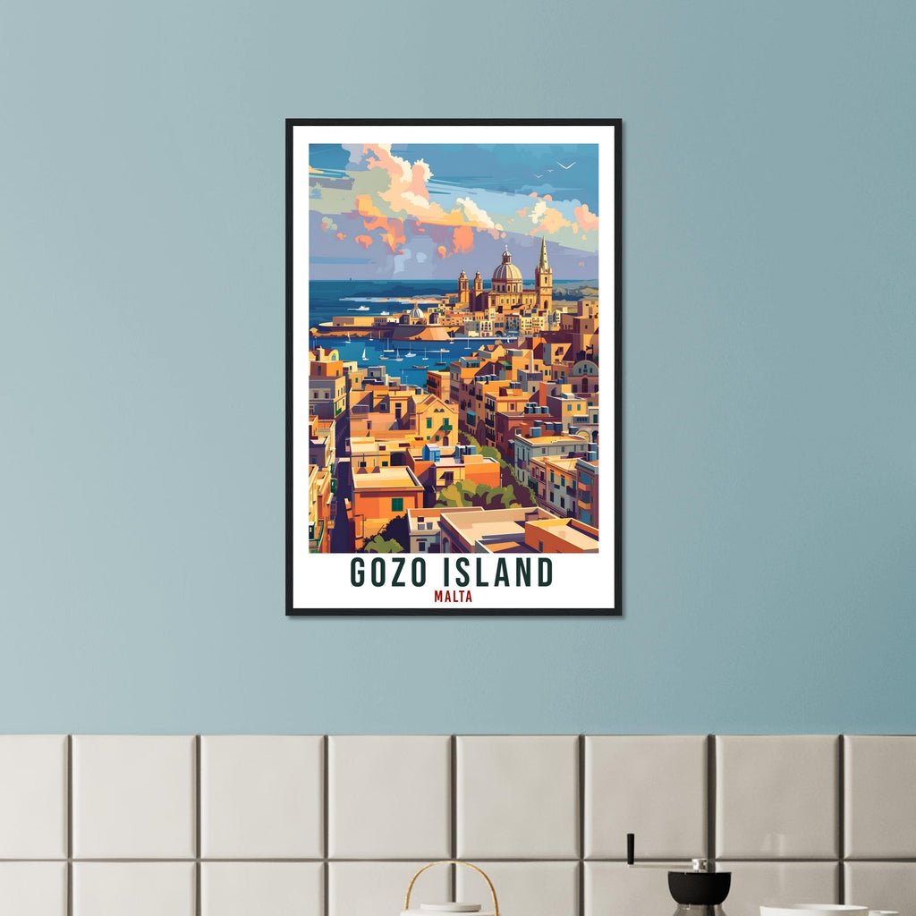 Gozo Island Travel Print Malta Wall Art Wall Hanging Home Living Décor Gozo Gift Art Lovers Gift Malta Artwork Gift Gozo Malta Travel Poster
