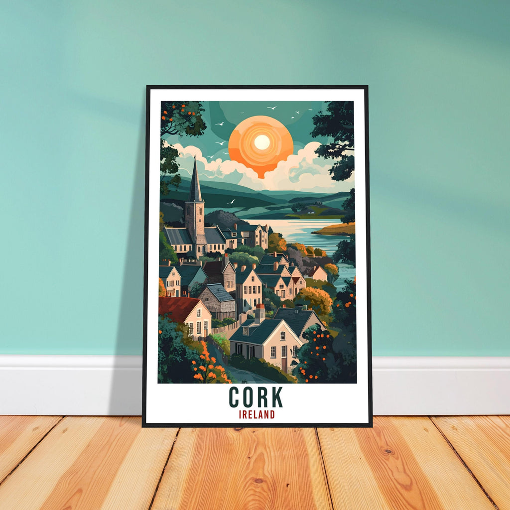Cork Travel Print Ireland Home Decor Cork Wall Art Gift Wall Hanging Art Lover Cork Irish Artwork Travel Poster Ireland Travel Art Gift