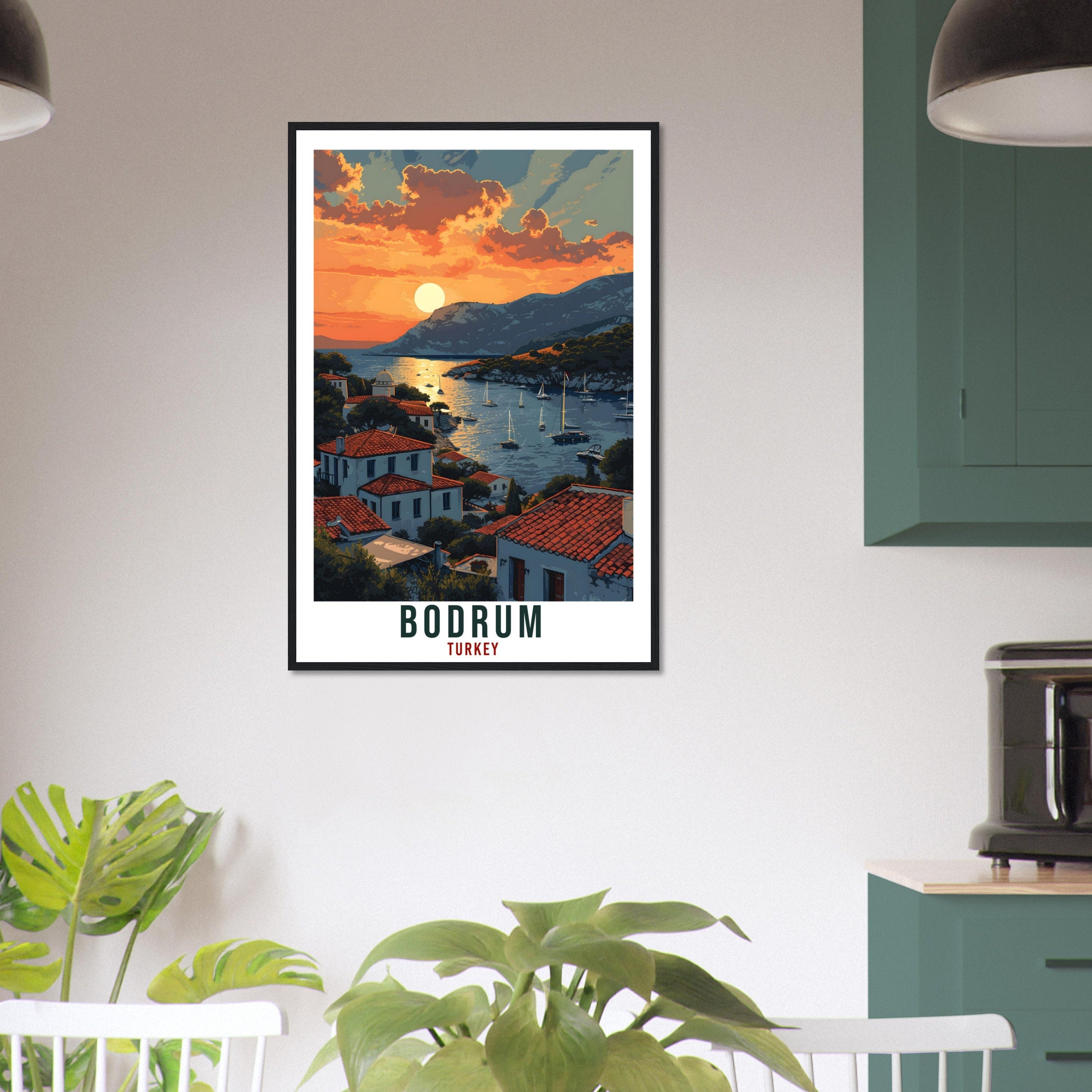 Bodrum Travel Print Turkey Home Decoration Bodrum Turkish City Wall Art Gift Wall Hanging Art Lover Turkey Artwork Bodrum Travel Poster