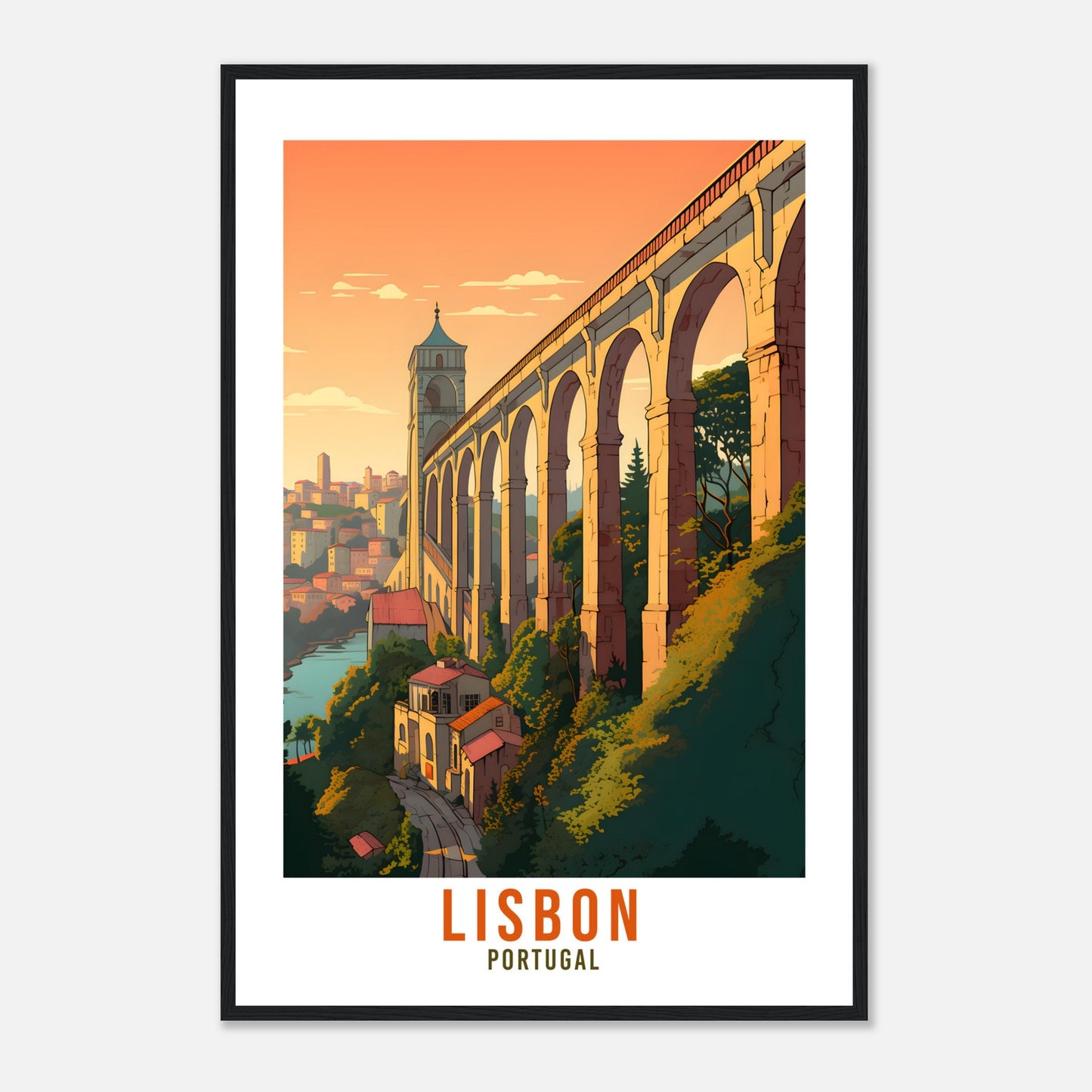 Lisbon Travel Print Wall Art Lisbon Wall Hanging Portugal Gift Lisbon Holiday Print Art Print Lisbon Travel Gift Travel Poster Lisbon City