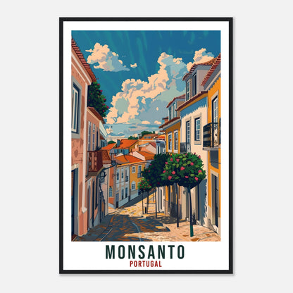 Monsanto Travel Print Portugal Wall Art Wall Hanging Home Décor Monsanto Gift Portugal Landmark Artwork Gift Portugal Holiday Travel Poster