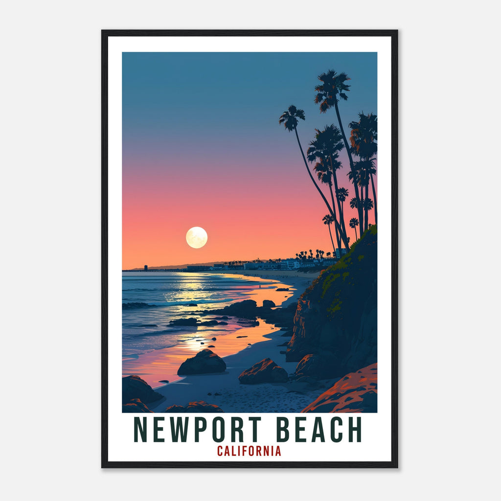 Newport Beach Travel Print California Home Decor US City Wall Art Gift Wall Hanging Art Lover Newport Beach Artwork California Travel Poster