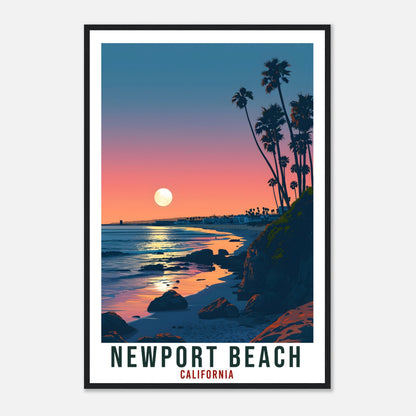 Newport Beach Travel Print California Home Decor US City Wall Art Gift Wall Hanging Art Lover Newport Beach Artwork California Travel Poster