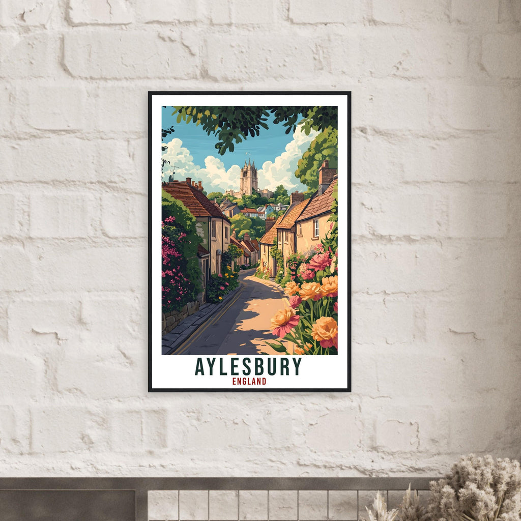 Aylesbury Travel Print England Home Decor Aylesbury Wall Art Gift Wall Hanging Art Lover Aylesbury England Republic Artwork Travel Poster UK