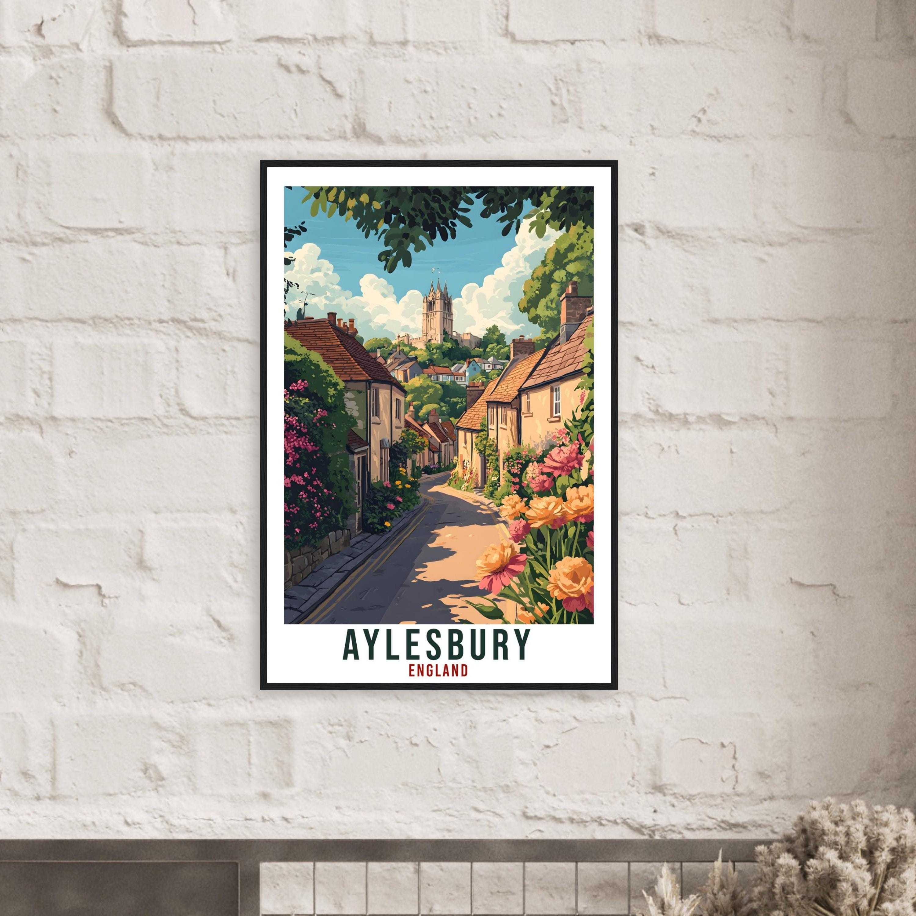 Aylesbury Travel Print England Home Decor Aylesbury Wall Art Gift Wall Hanging Art Lover Aylesbury England Republic Artwork Travel Poster UK