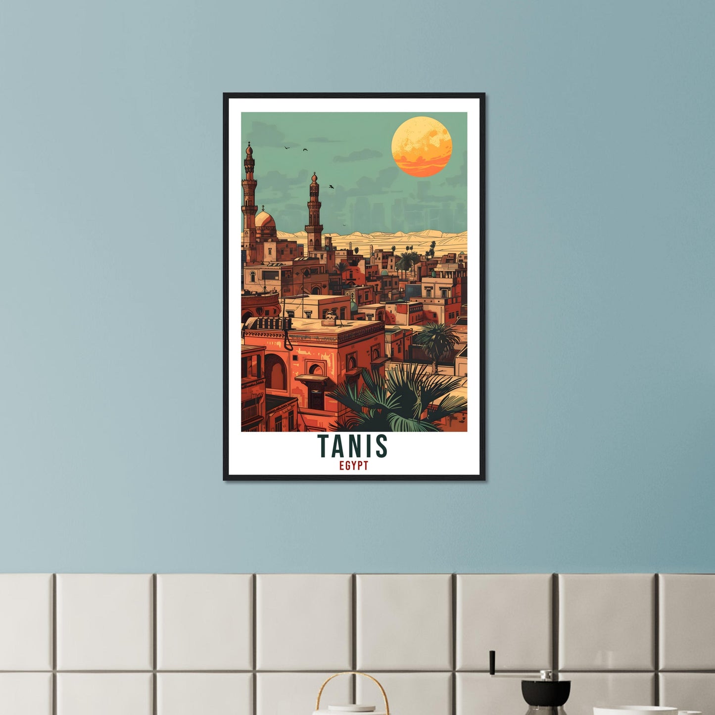 Tanis Egypt Travel Poster Tanis Wall Art Wall Hanging Home Décor Tanis Gift Art Lovers Egypt Artwork Gift Print African Landmark Print