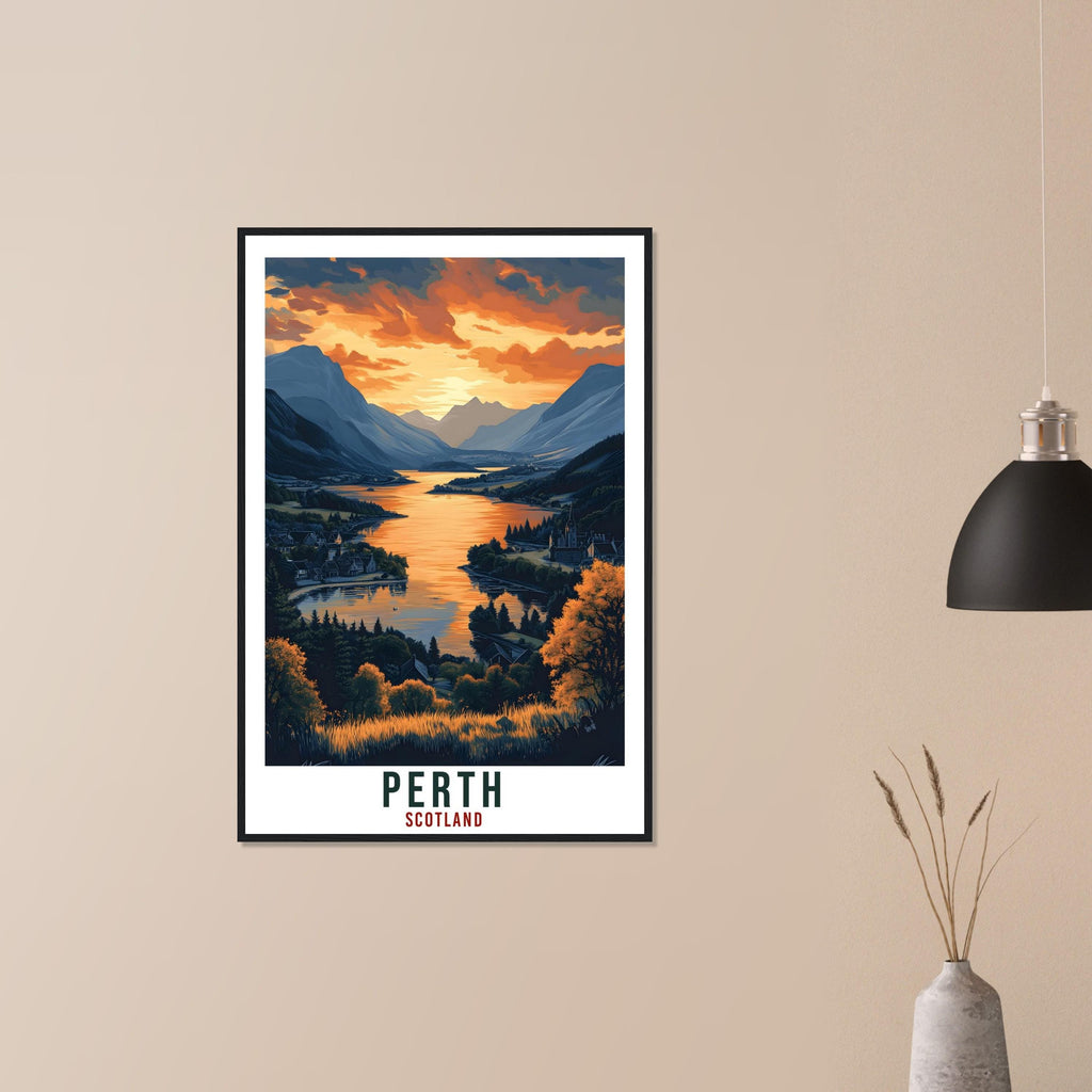 Perth Travel Print Scotland Home Decor Perth Wall Art Gift Wall Hanging Art Lover Perth Scotland Artwork Travel Poster UK Travel Art