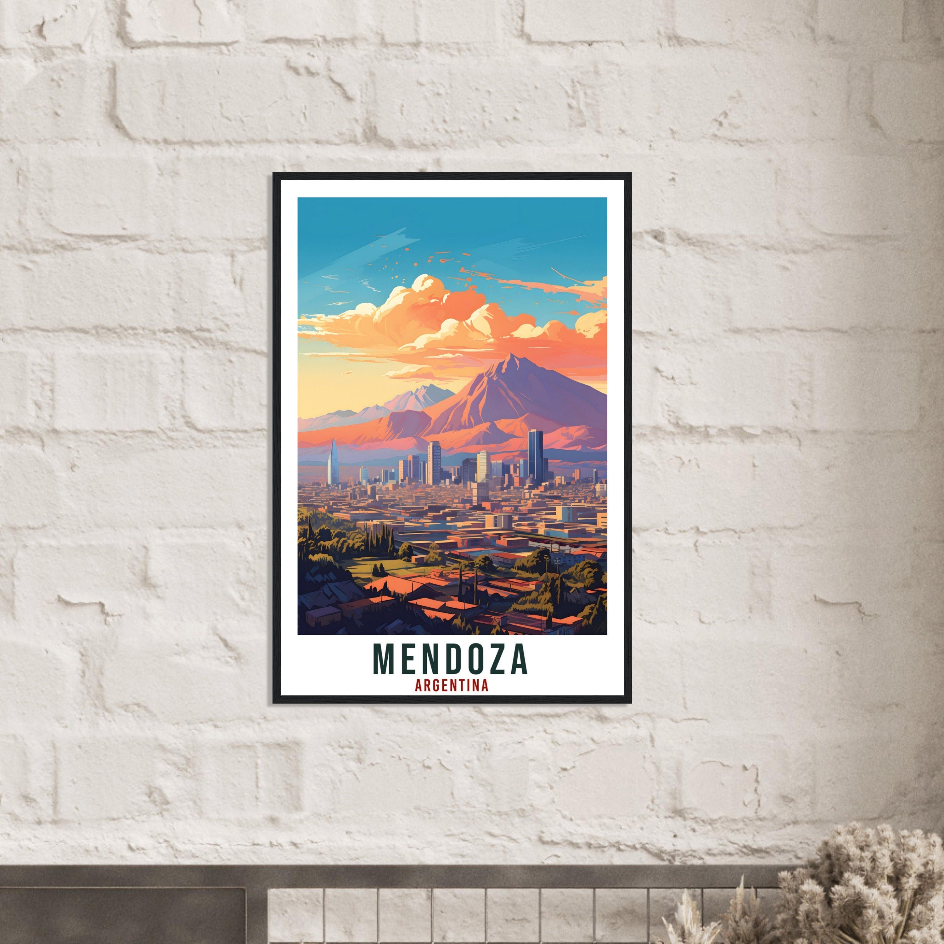 Mendoza Travel Print Wall Art Mendoza Argentina City Landscape Artwork Mendoza Art Gifts Mendoza Travel Poster Argentinian Art Lovers Gift