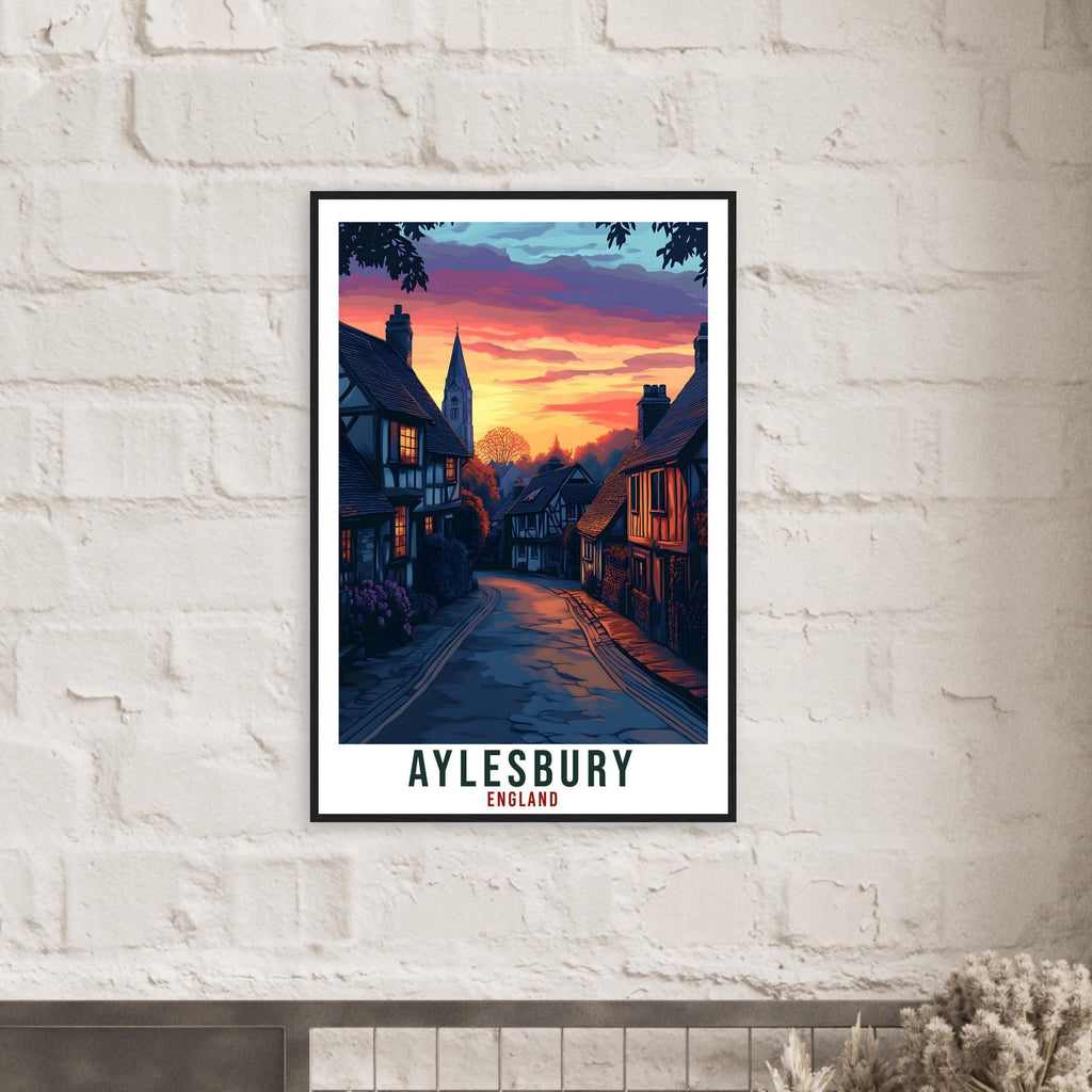 Aylesbury Travel Print England Decor Aylesbury Wall Art Gift Wall Hanging Art Lover Aylesbury England Artwork Travel Poster UK Travel Art