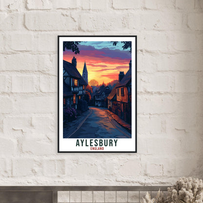 Aylesbury Travel Print England Decor Aylesbury Wall Art Gift Wall Hanging Art Lover Aylesbury England Artwork Travel Poster UK Travel Art