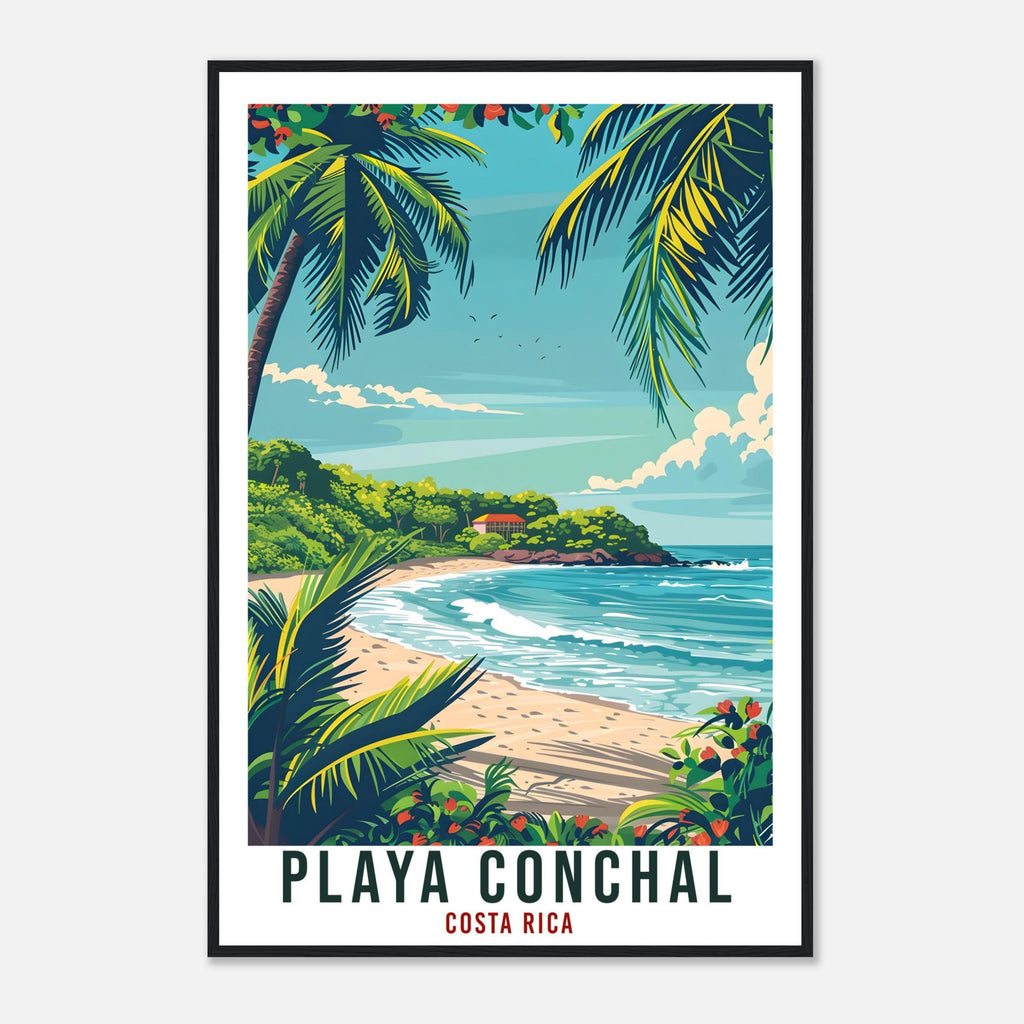 Playa Conchal Costa Rica Travel Print Wall Art Wall Hanging Home Décor Playa Conchal Gift Artwork Travel Art Costa Rica City Travel Poster