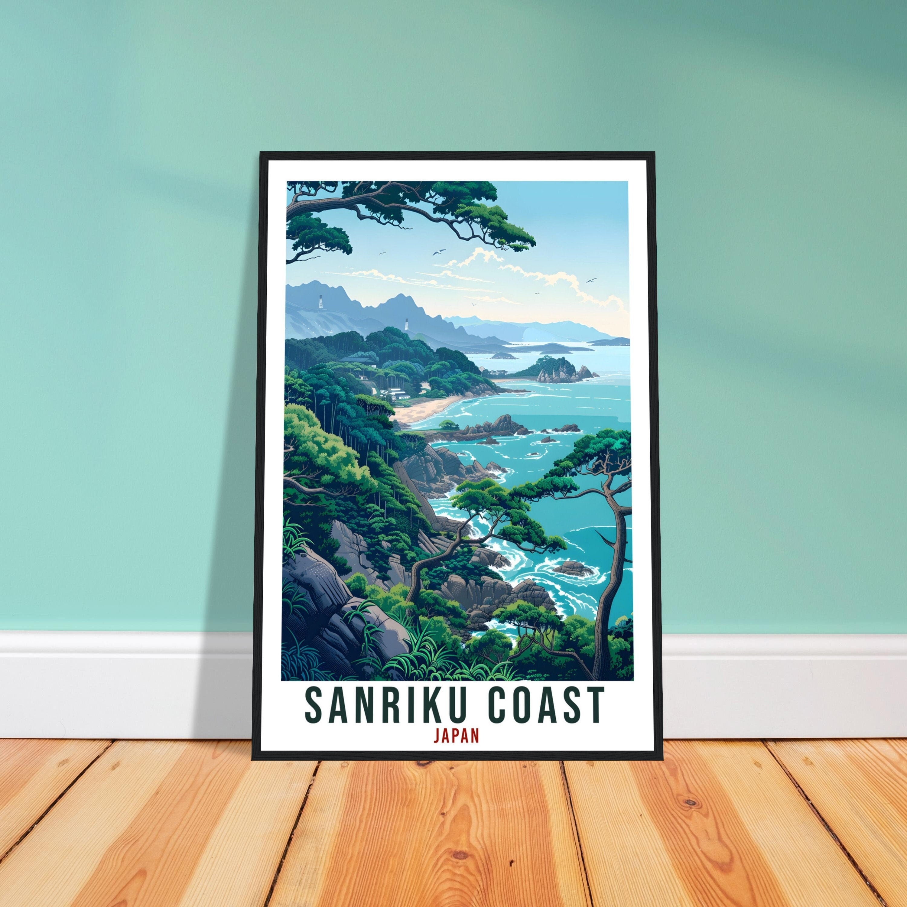 Sanriku Coast Travel Print Japan Home Decoration Wall Art Gift Wall Hanging Art Lover Japanese Artwork Japan Sanriku Coast Travel Poster