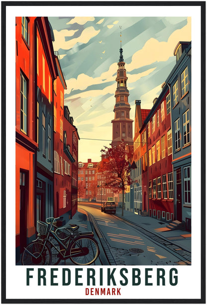 Frederiksberg Travel Print Denmark Wall Art Wall Hanging Décor Frederiksberg Gift Art Lovers Gift Denmark Artwork Gift Danish Travel Poster