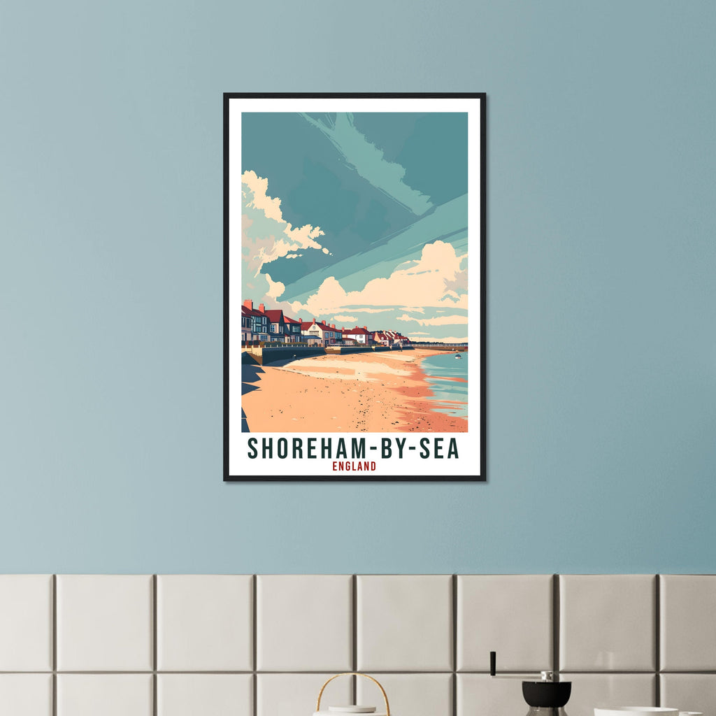 Shoreham-By-Sea Travel Print Wall Art Wall Hanging Home Living Décor Shoreham-By-Sea Art Lovers Gift UK Artwork Gift England Travel Poster