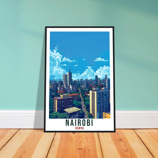 Nairobi Kenya Travel Print Nairobi Wall Art Wall Hanging Home Décor Nairobi Gift Art Lovers Kenya Artwork Gift Print African Landmark Poster