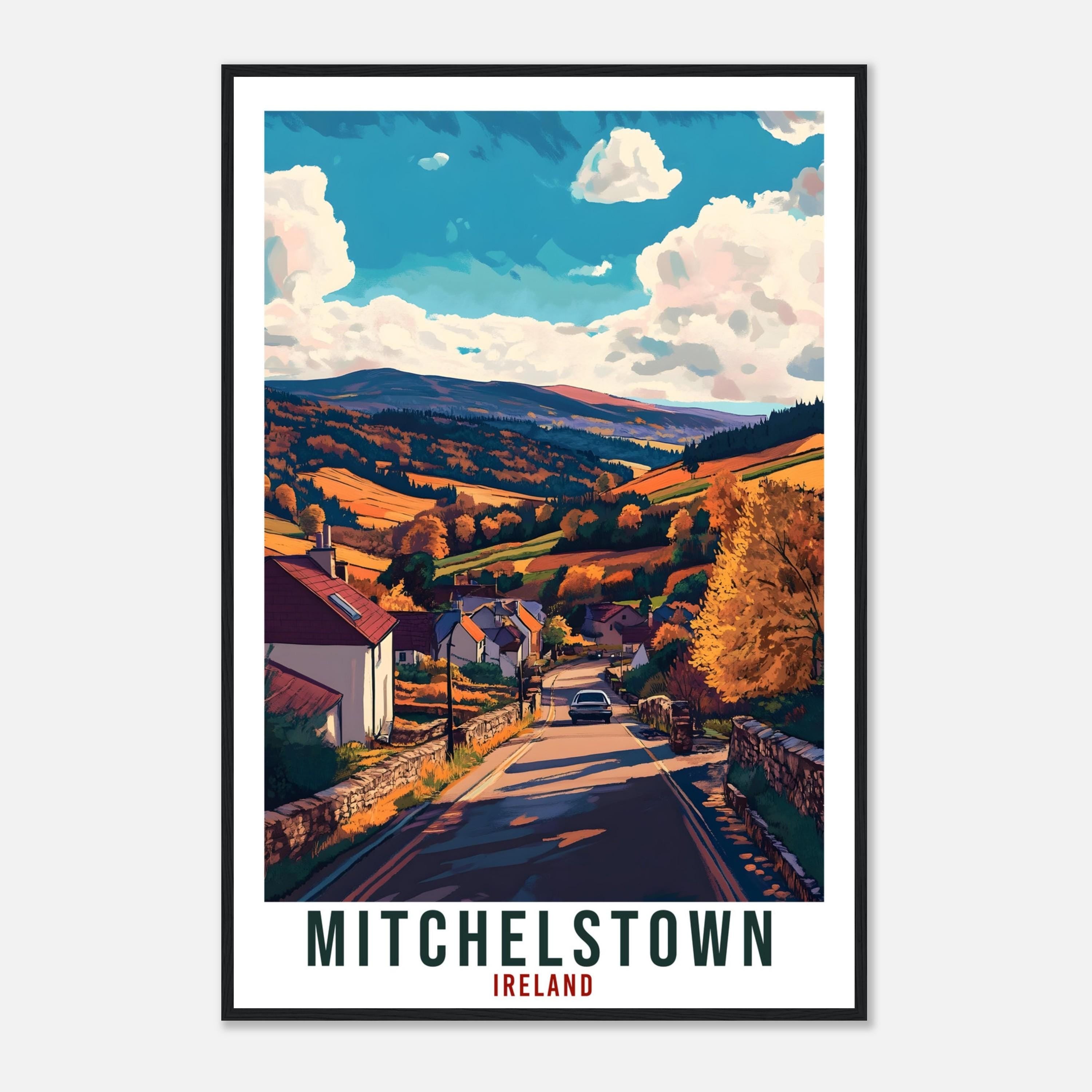 Mitchelstown Travel Print Ireland Home Decor Mitchelstown Wall Art Gift Wall Hanging Mitchelstown Irish Artwork Travel Poster Ireland Travel