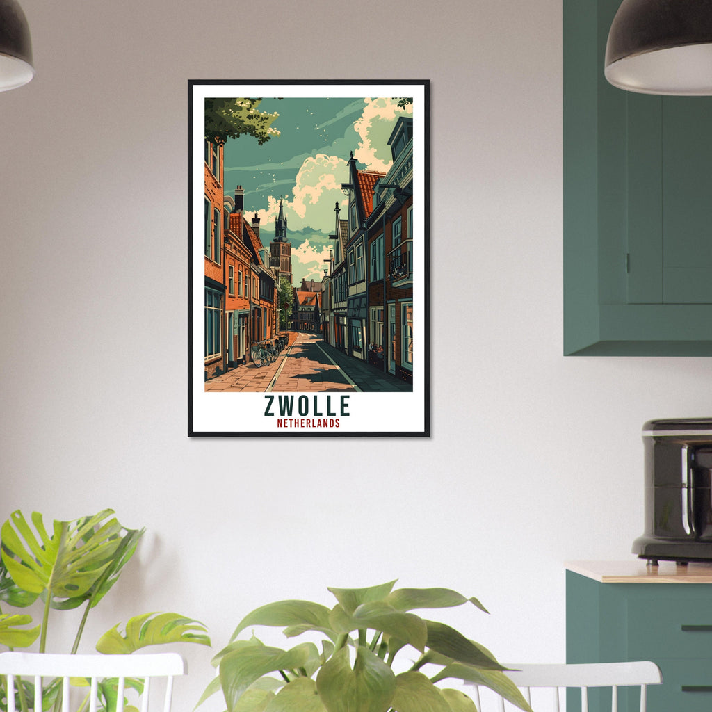 Zwolle Travel Print Holland Wall Art Wall Hanging Home Décor Zwolle Gift Art Lovers Gift Dutch Artwork Gift The Netherlands Travel Poster