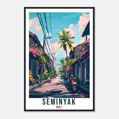 Seminyak Bali Travel Print Bali Wall Art Wall Hanging Home Décor Seminyak Gift Landmark Artwork Travel Art Indonesia Seminyak Travel Poster