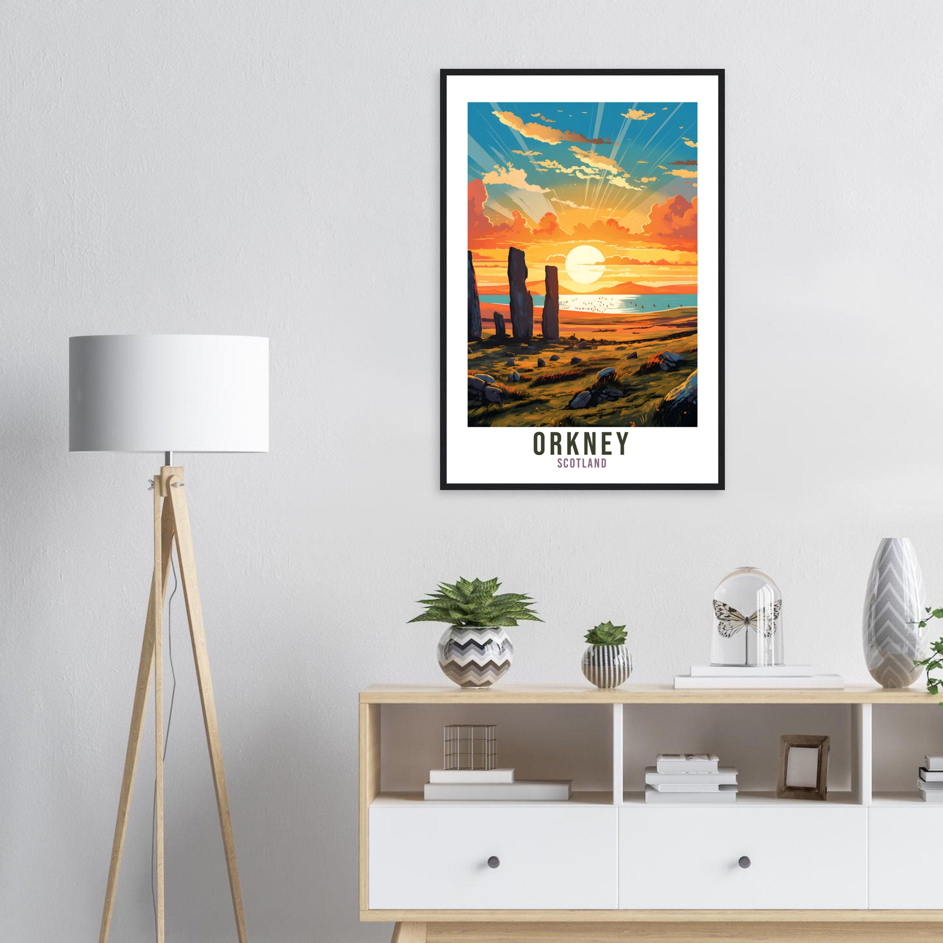 Orkney Print Orkney Home Decor Scotland Island Art Print Orkney Wall Art Scottish Isles Artwork Gift Wall Hanging Orkney Island Sunset