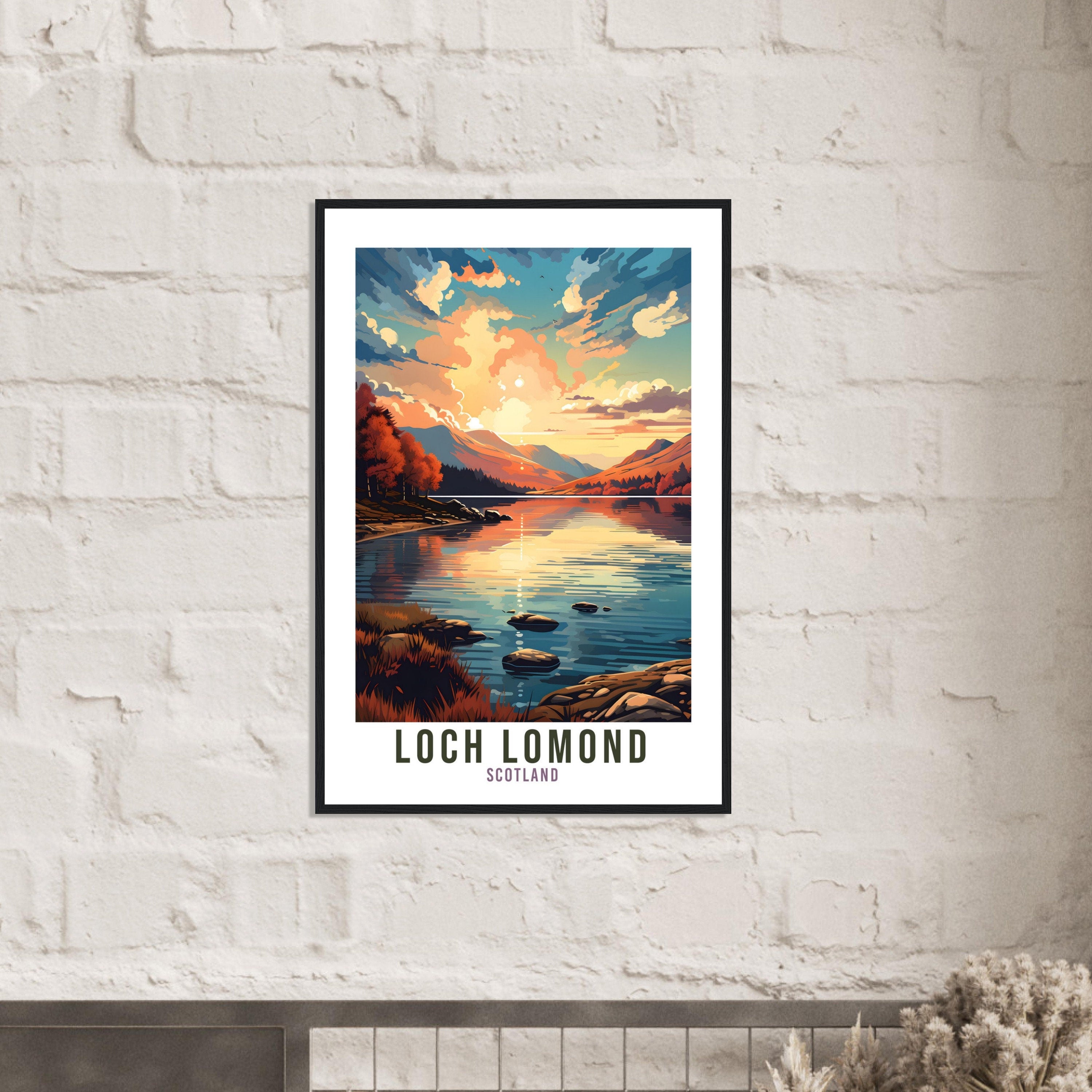 Loch Lomond Travel Print Scotland Home Decor Loch Lomond UK Nature Wall Art Loch Lomond Artwork Gift UK Coast Scottish Travel Poster