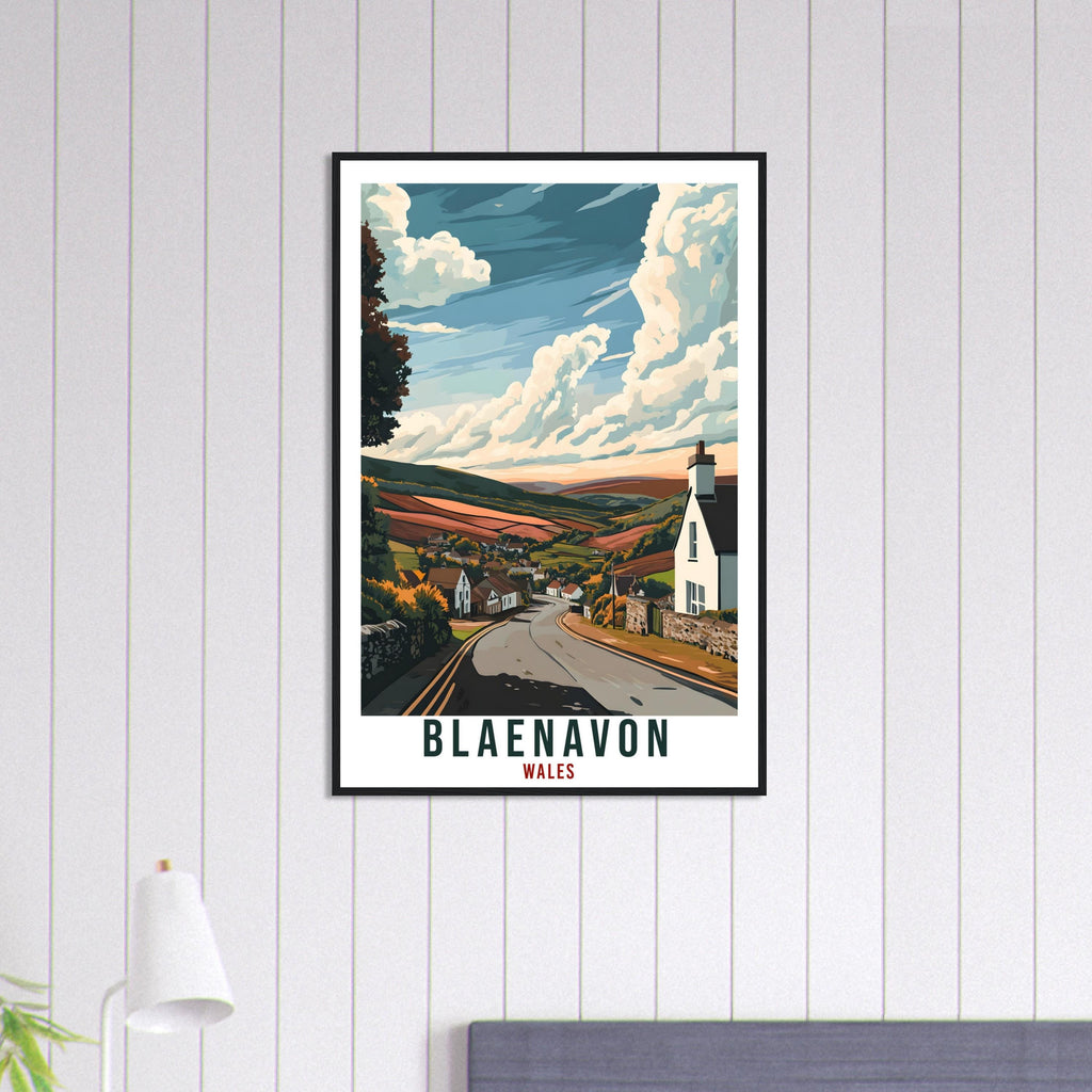 Blaenavon Travel Print Wales Home Decor Blaenavon Wall Art Wall Hanging Art Lover Wales Artwork Travel Poster Blaenavon Travel Art Gift
