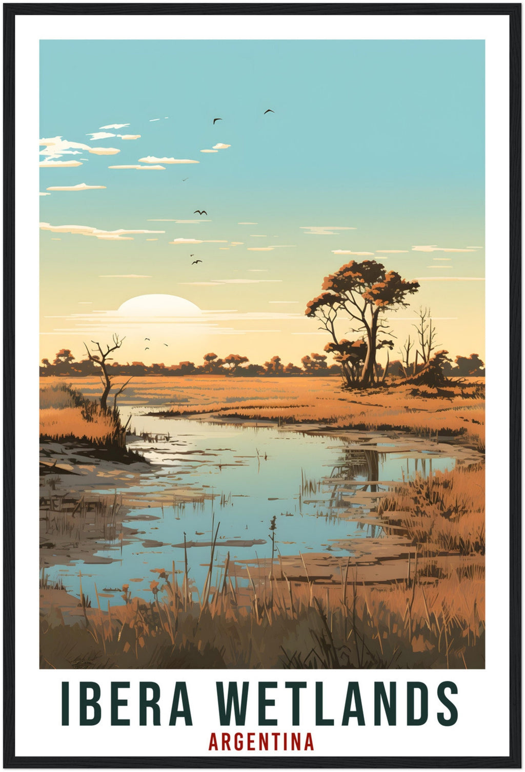 Ibera Wetlands Travel Print Wall Art Ibera Argentina Landscape Artwork Ibera Art Gift Ibera Wetland Travel Poster Argentinian Art Lover Gift