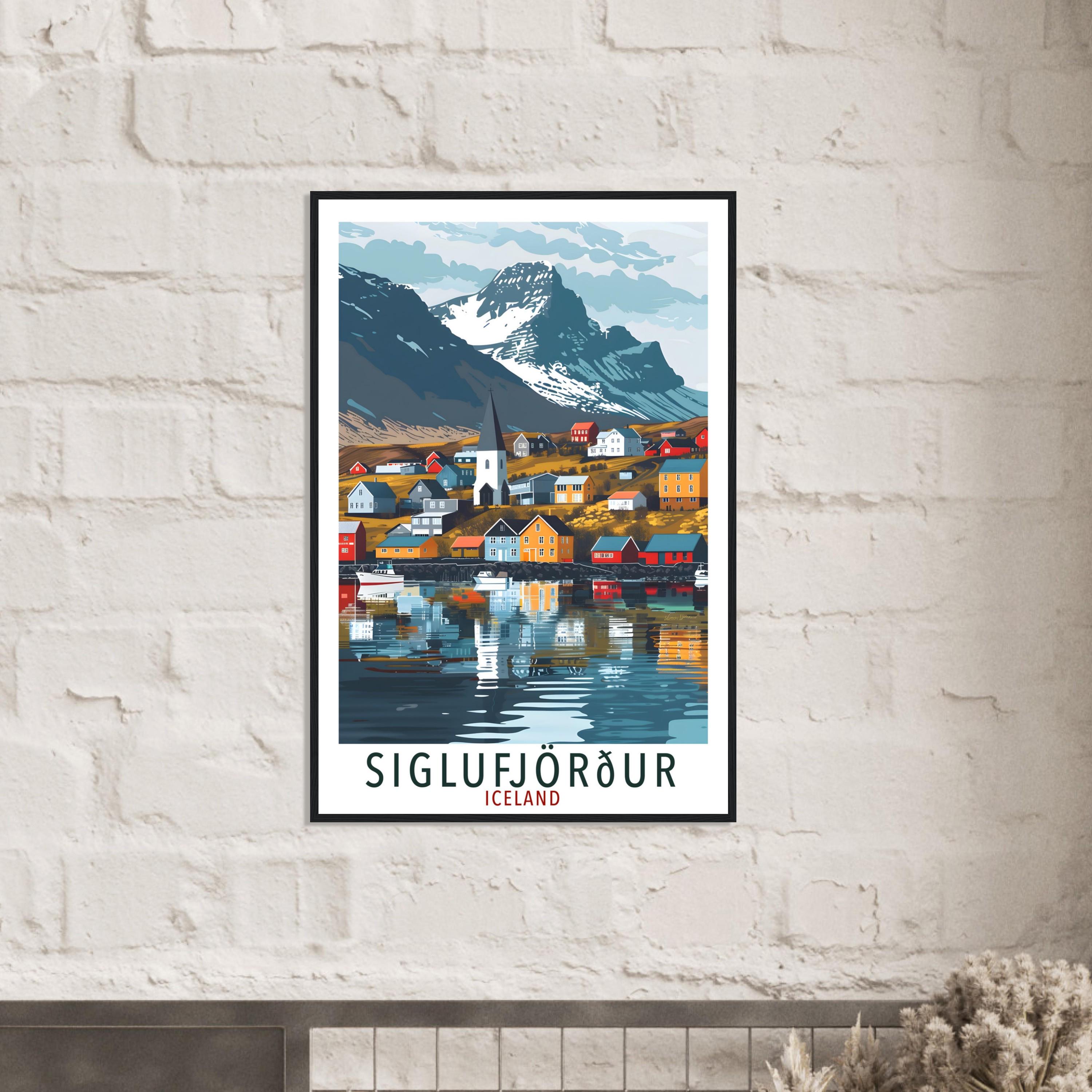 Siglufjördur Iceland Travel Print Wall Art Wall Hanging Home Décor Siglufjördur Gift Travel Art Iceland Artwork City Landscape Travel Poster