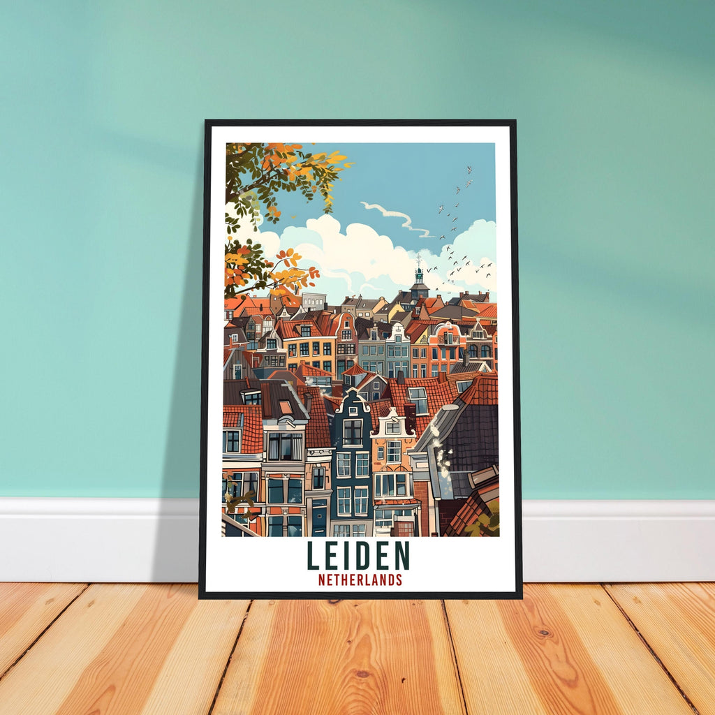 Leiden Travel Print Holland Wall Art Wall Hanging Home Décor Leiden Gift Art Lovers Gift Dutch Artwork Gift The Netherlands Travel Poster