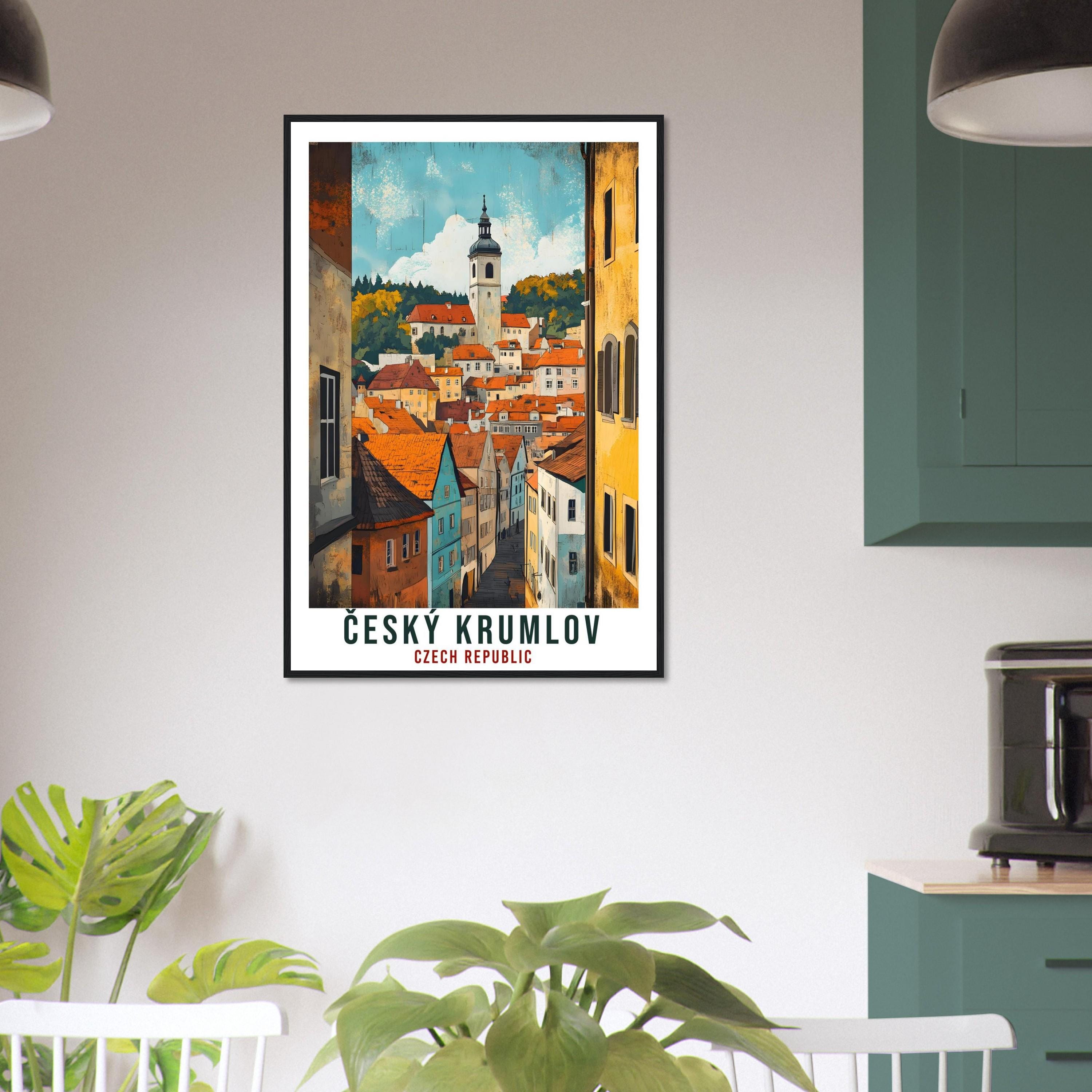 Český Krumlov Travel Print Czech Republic Home Decor Wall Art Gift Wall Hanging Art Lover Český Krumlov Czechia Artwork Travel Poster Art