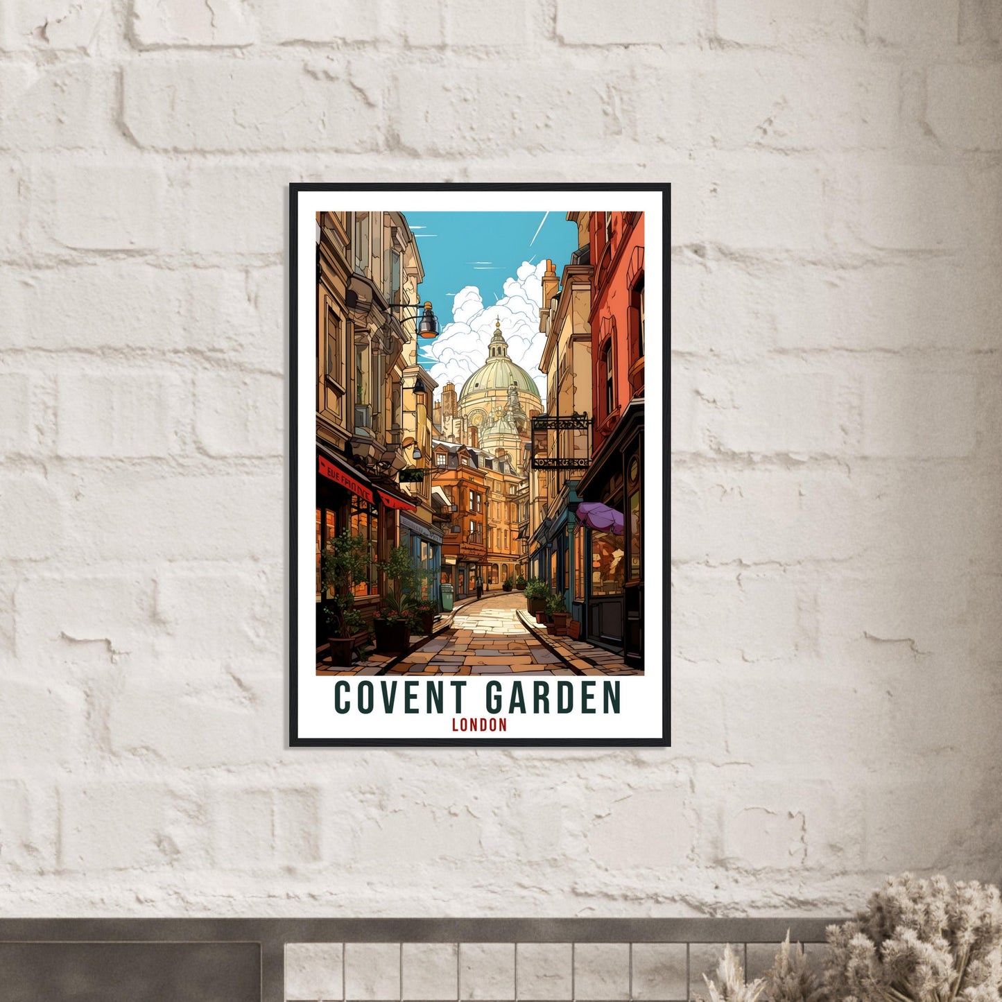 Covent Garden Travel Print London Wall Art Home Decor Wall Hanging Travel Art Gift Covent Garden Travel Poster London City Artwork Art Lover