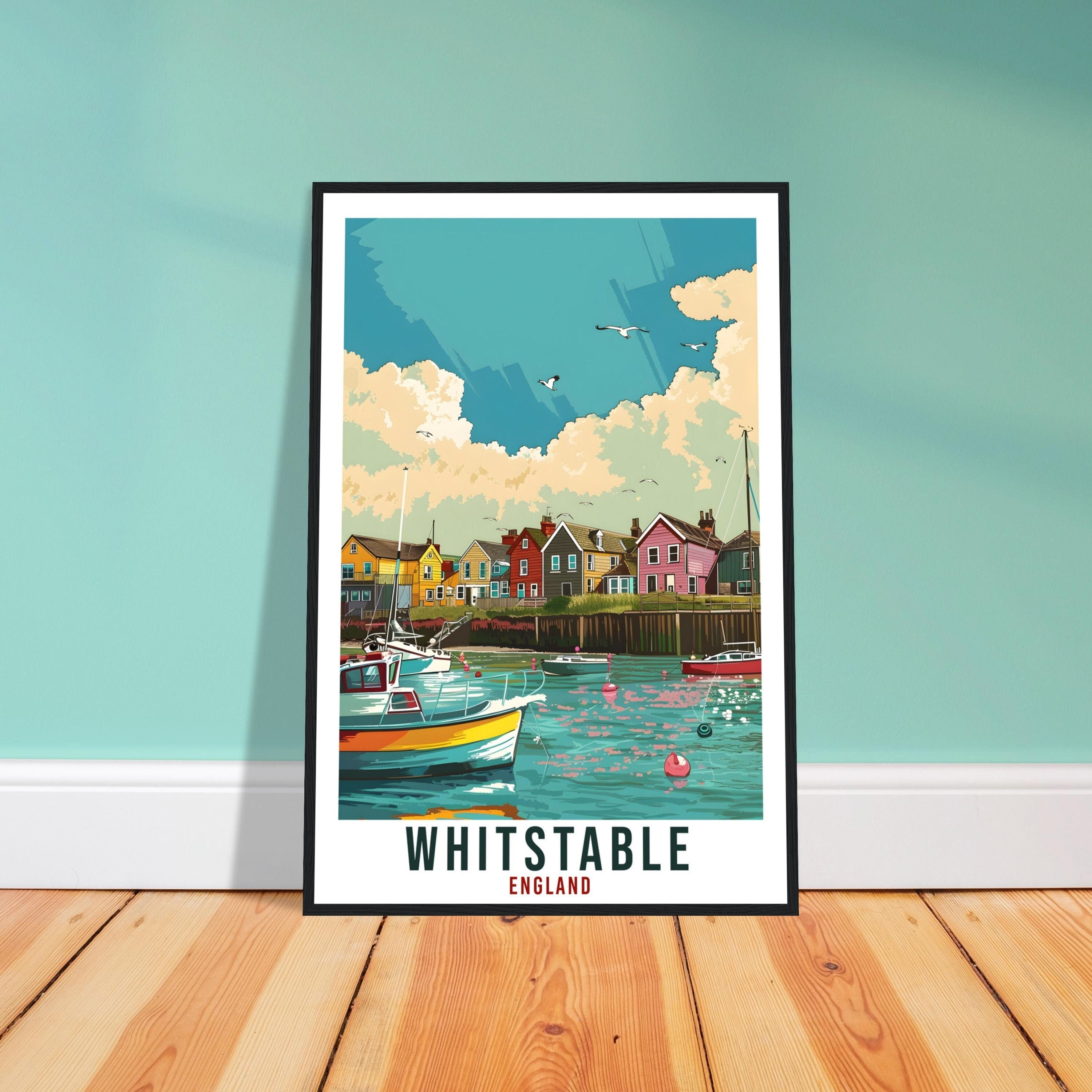 Whitstable Travel Print Wall Art Wall Hanging Home Living Décor Whitstable Gift Art Lovers Gift UK Artwork Gift Print England Travel Poster