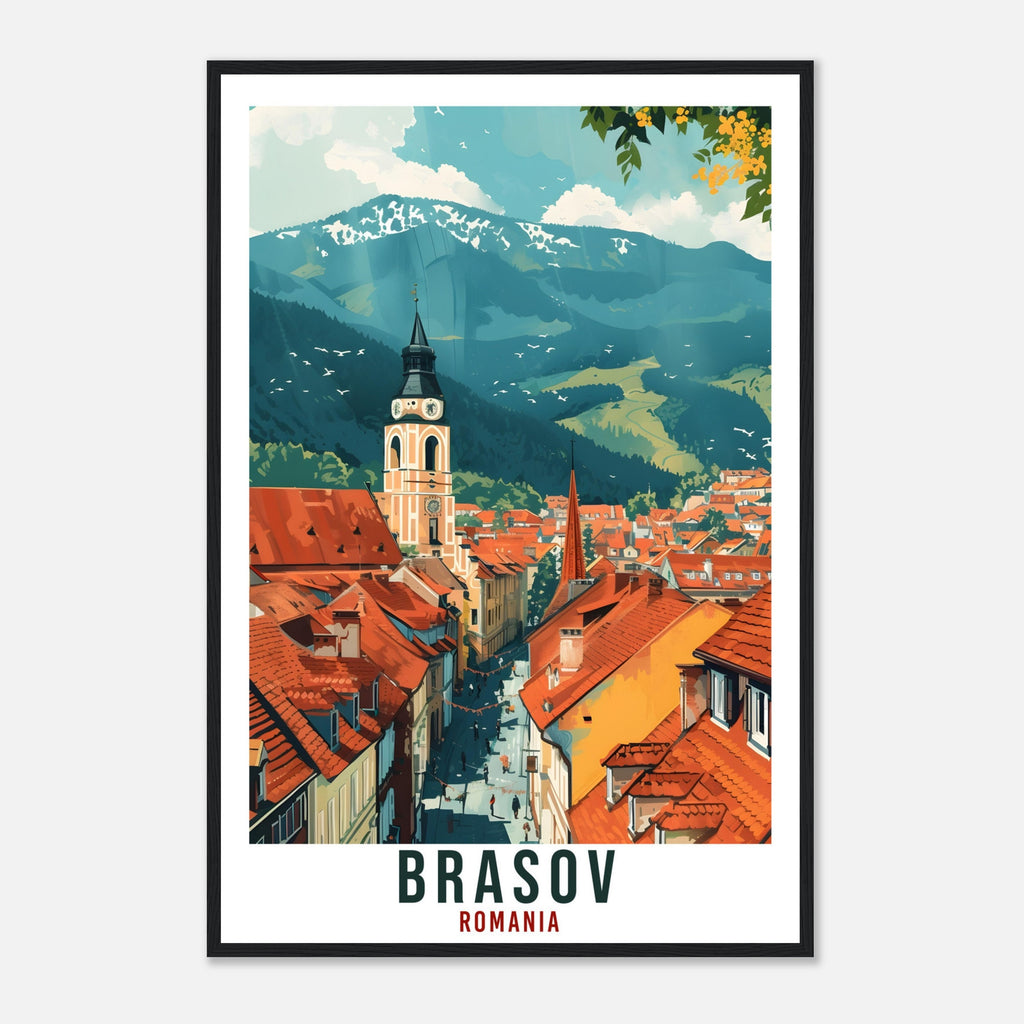 Brasov Travel Print Romania Wall Art Brasov Wall Hanging Home Décor Brasov Gift Art Lovers Romania Artwork Gift Print Brasov Landmark Poster