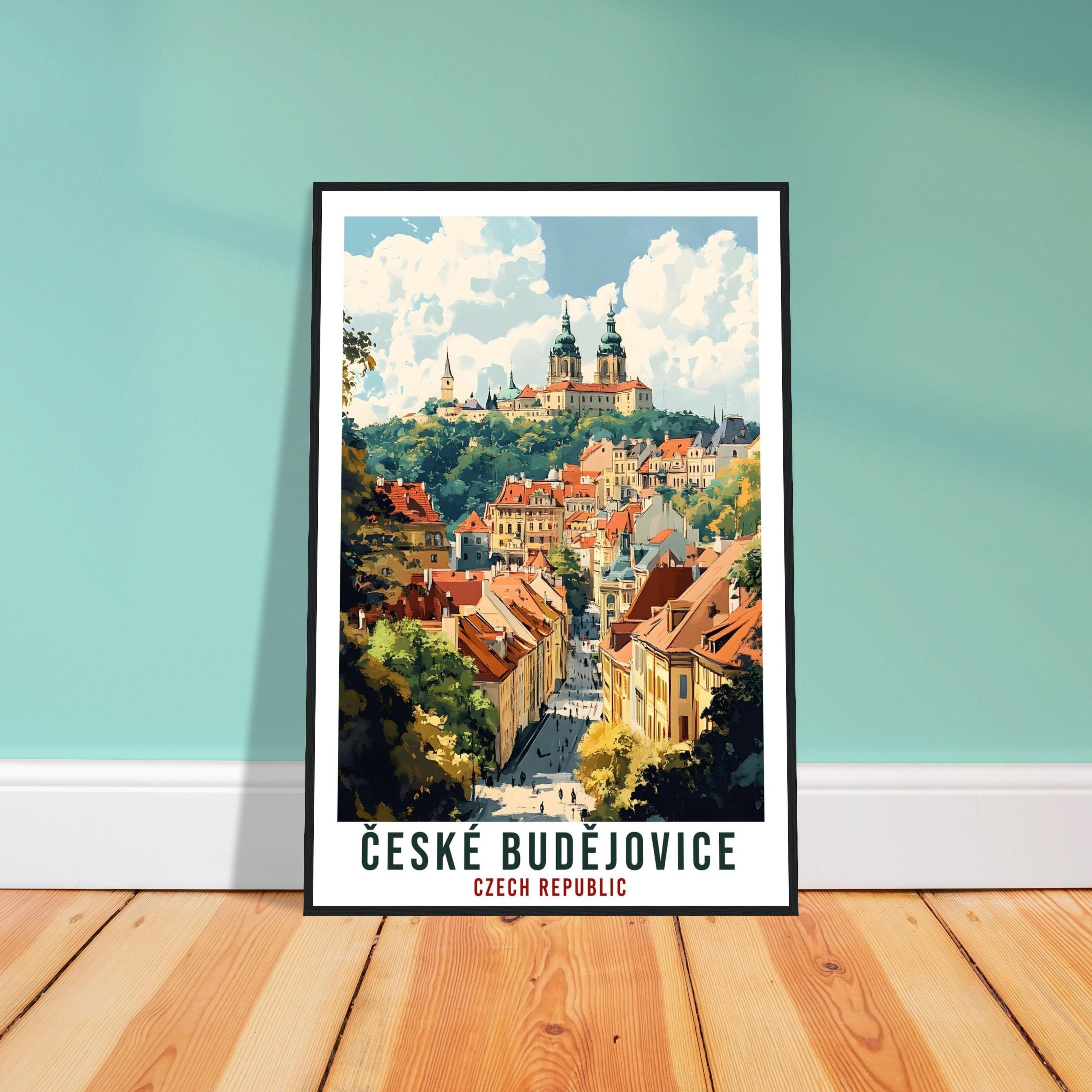 České Budějovice Travel Print Czech Republic Home Decor Wall Art Gift Wall Hanging Art Lover České Budějovice Czechia Artwork Travel Poster