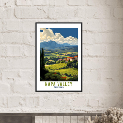 Napa Valley Travel Print Napa Valley Wall Art Wall Hanging Napa Valley Gift Travel Poster California Art Lover Gift Napa Valley Vineyards